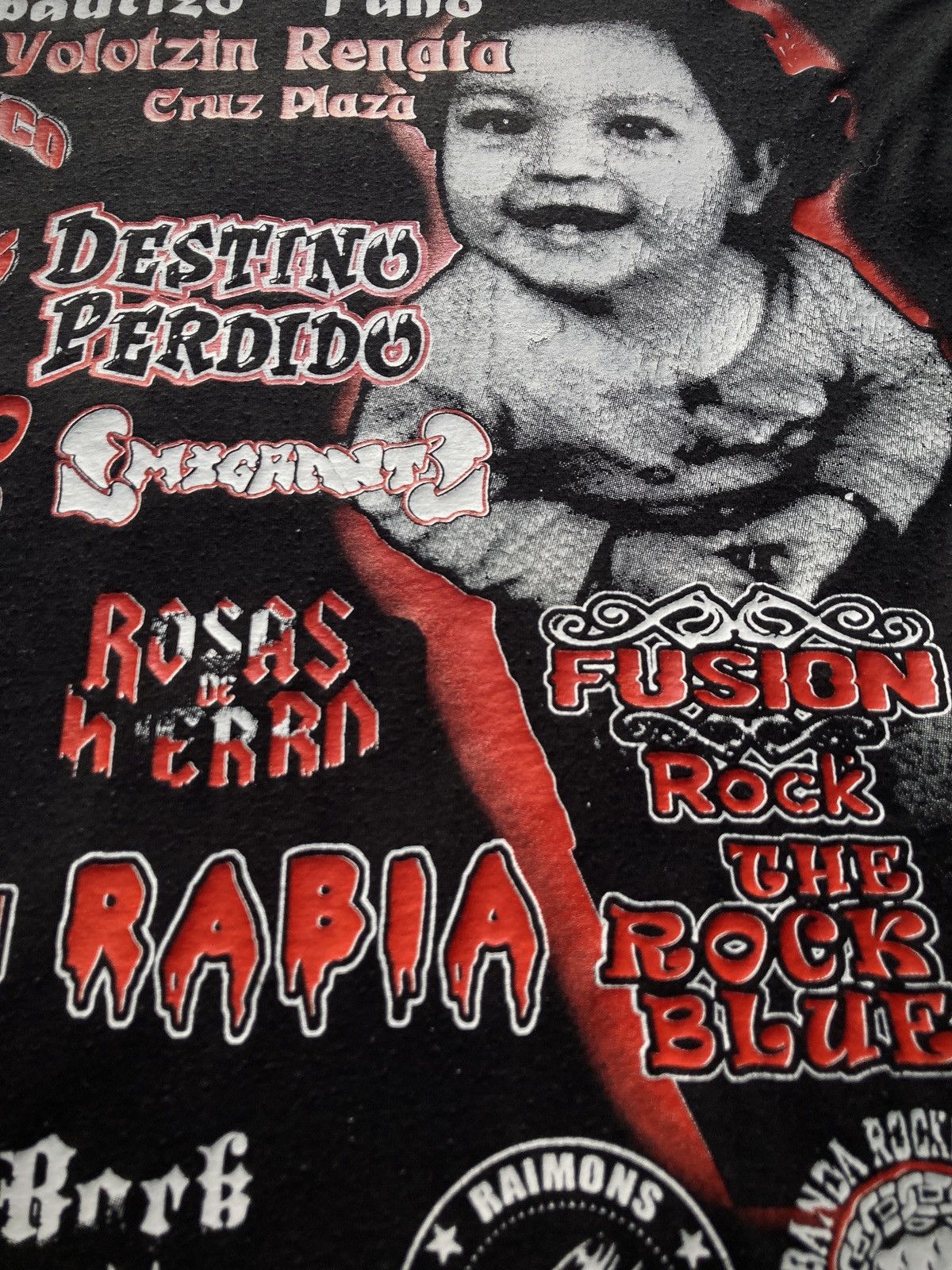 Band Tees × Vintage Vintage 90s Mexican Rock Bands Primer Bautizo AOP Size US L / EU 52-54 / 3 - 4 Thumbnail