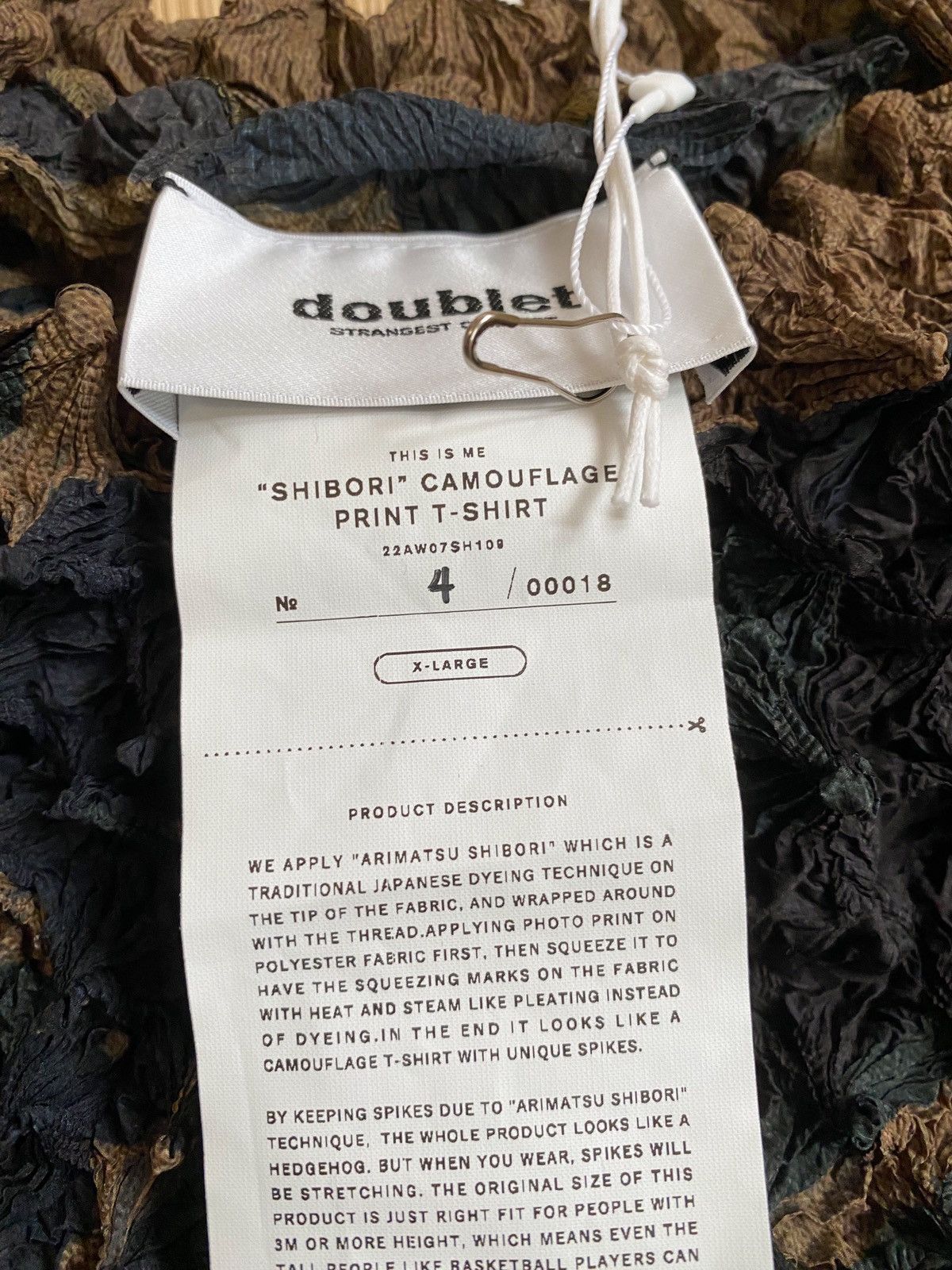 Doublet 04/18 Doublet SHIBORI Camo Size US XL / EU 56 / 4 - 2 Thumbnail