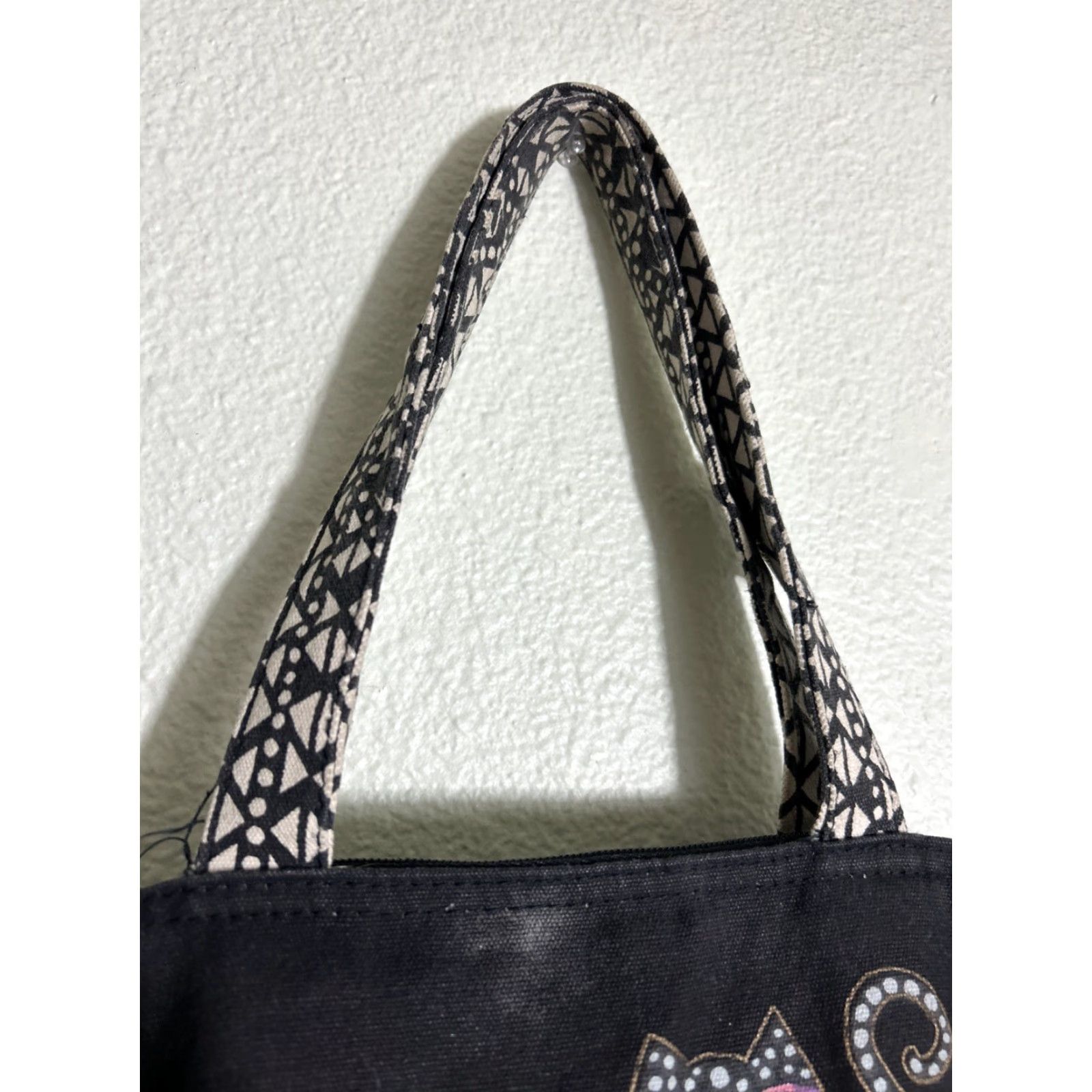 Doublet Laurel Burch Double Handle Top Zip Small Duffle Bag Cats Black 14.5x5.5x8.5 Size S / US 4 / IT 40 - 4 Thumbnail