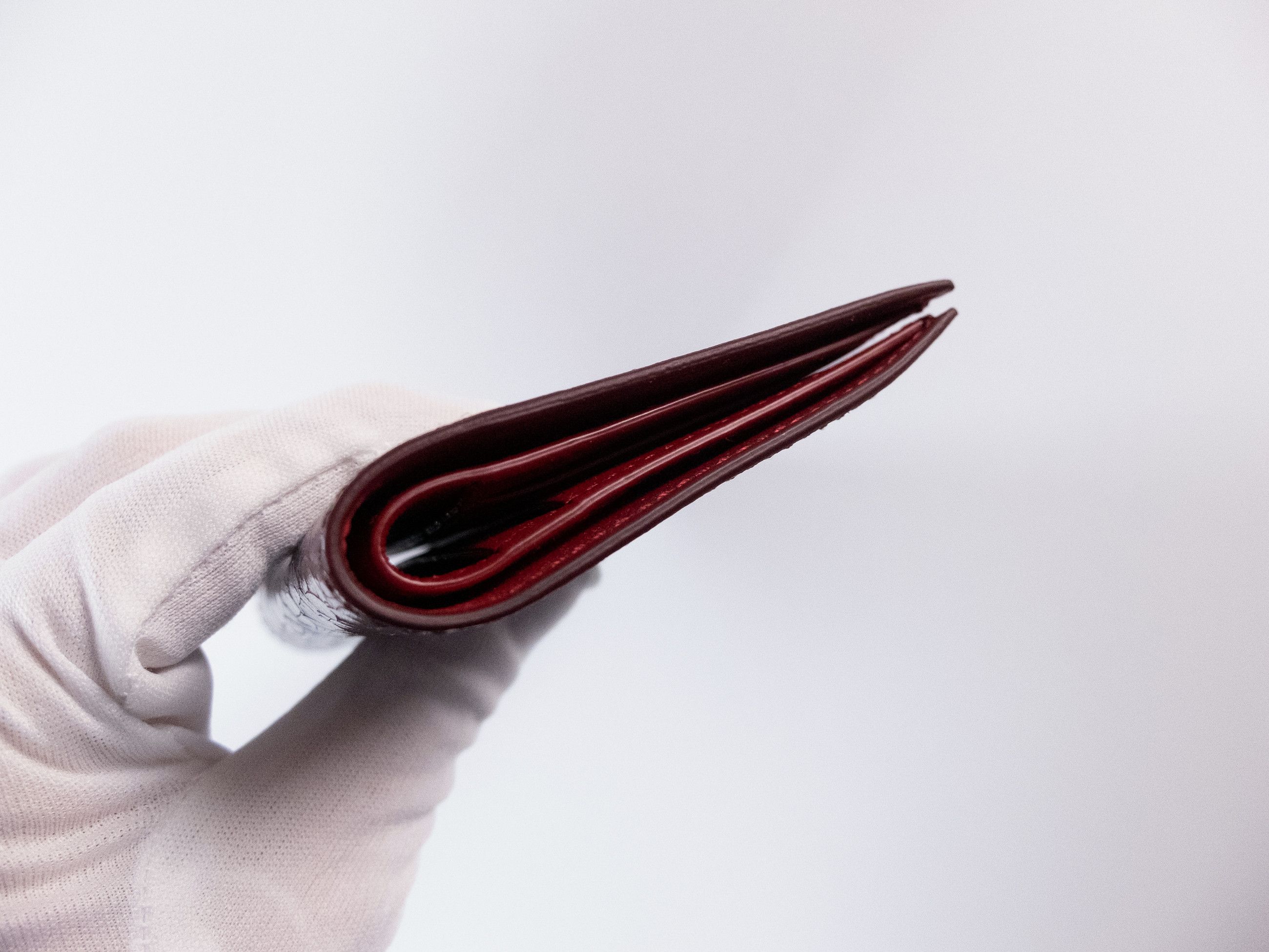 Alexander McQueen ALEXANDER MCQUEEN red cracked leather bifold card holder Size ONE SIZE - 4 Thumbnail