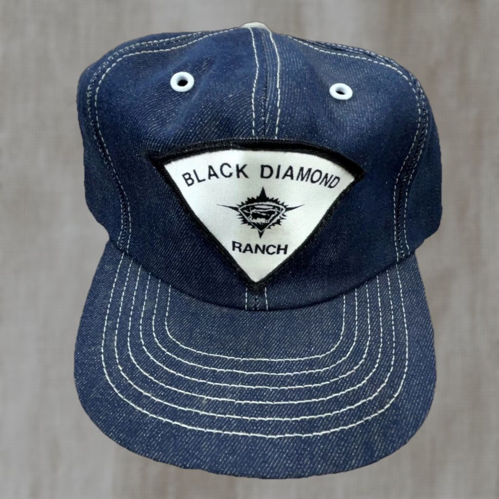 Denime VINTAGE Cardinal Caps Trucker Hat Cap Denim USA Patch Blue Adjustable Size Adult Men 80s 90s Retro Hipster Logo Outdoor Classic Cap Space Size US 35 - 1 Thumbnail