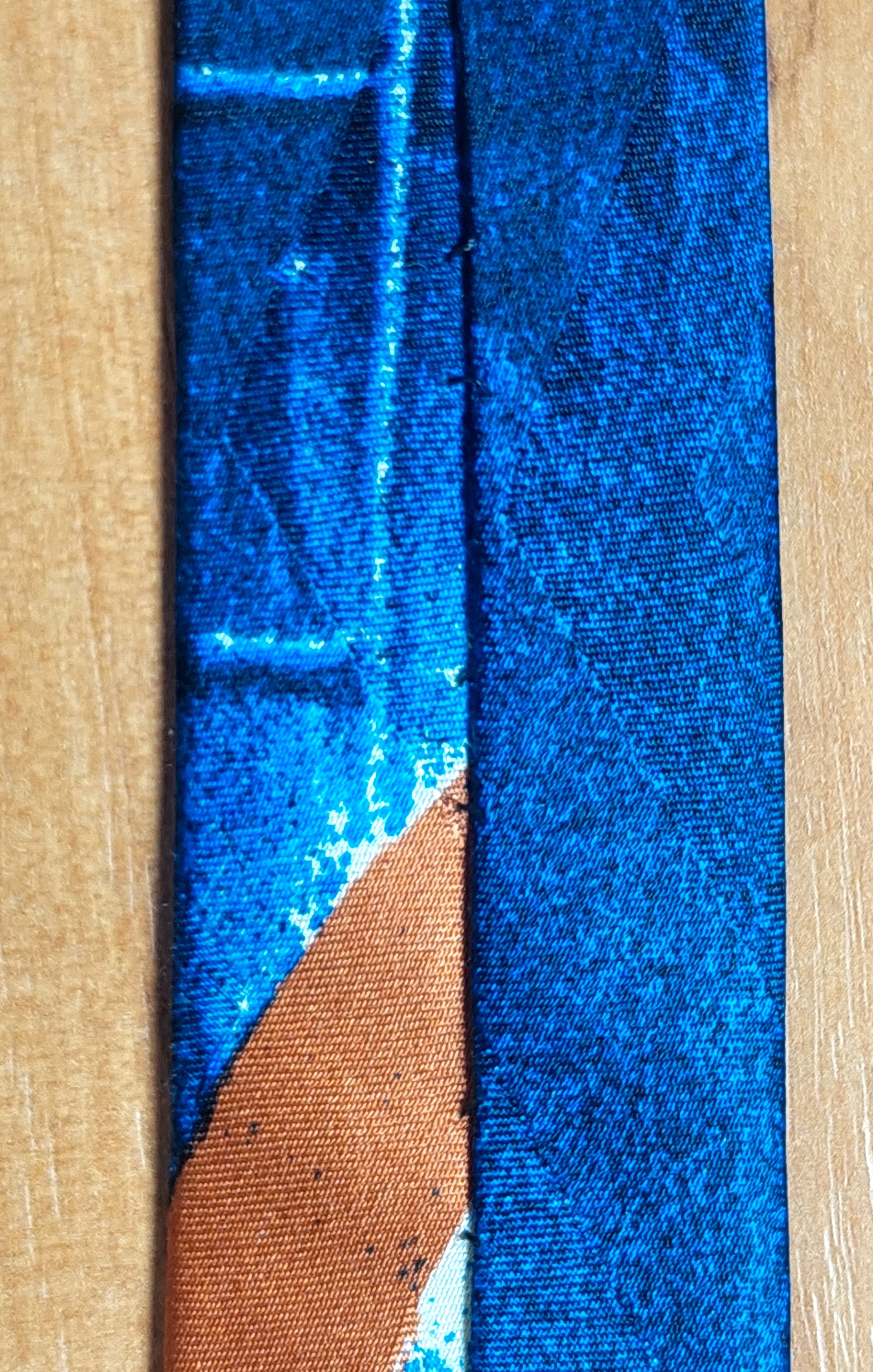 Claude Montana Claude Montana Paris Silk BlueTie Abstract Industrial 90s Size ONE SIZE - 13 Thumbnail