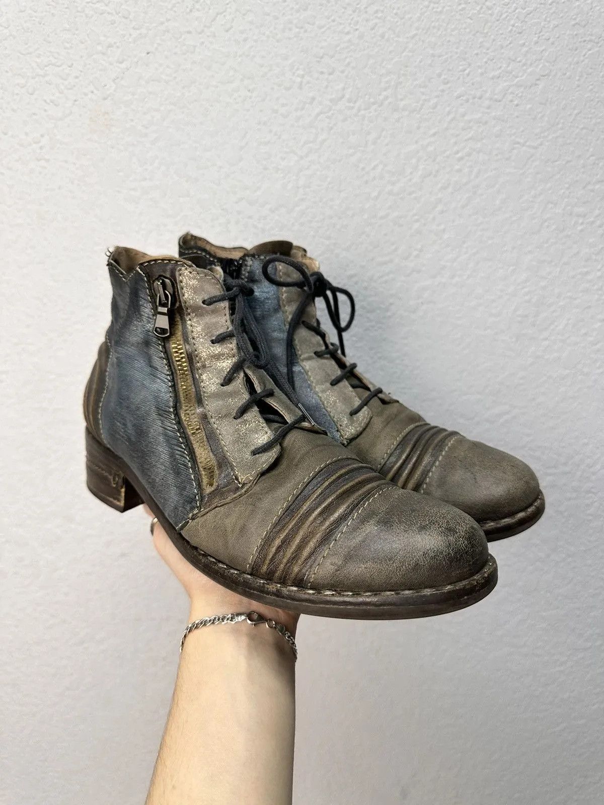 A.S.98 Combat Boots Dolce & Gabbana brown leather Avantgarde AS98 Size US 8 / EU 41 - 11 Thumbnail