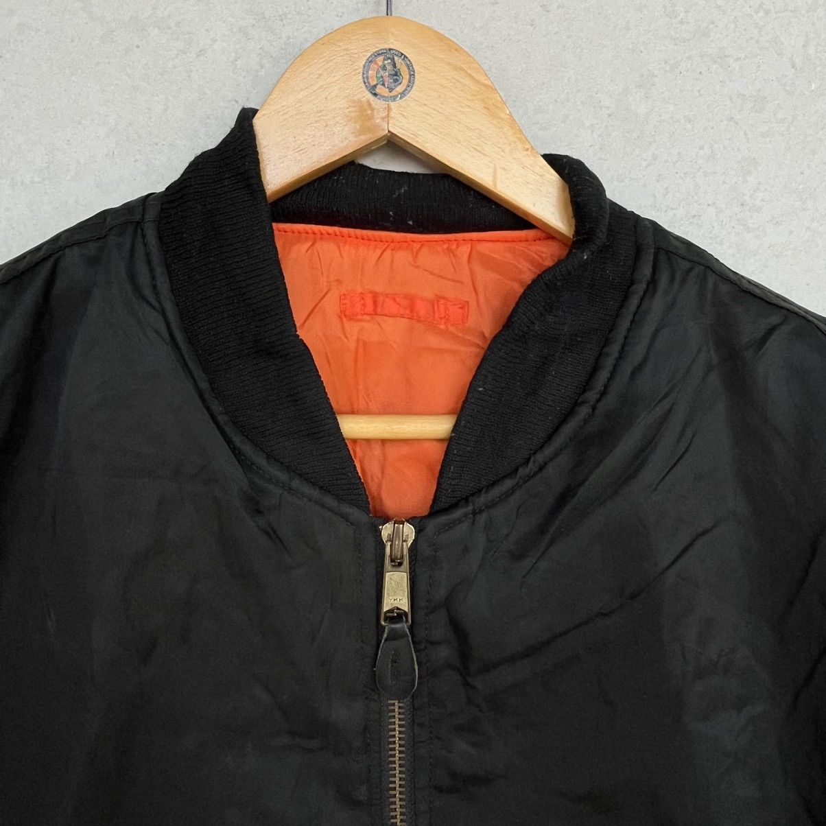 Other Vintage Black Bomber Jacket With Orange Lining Size M Size US M / EU 48-50 / 2 - 4 Thumbnail