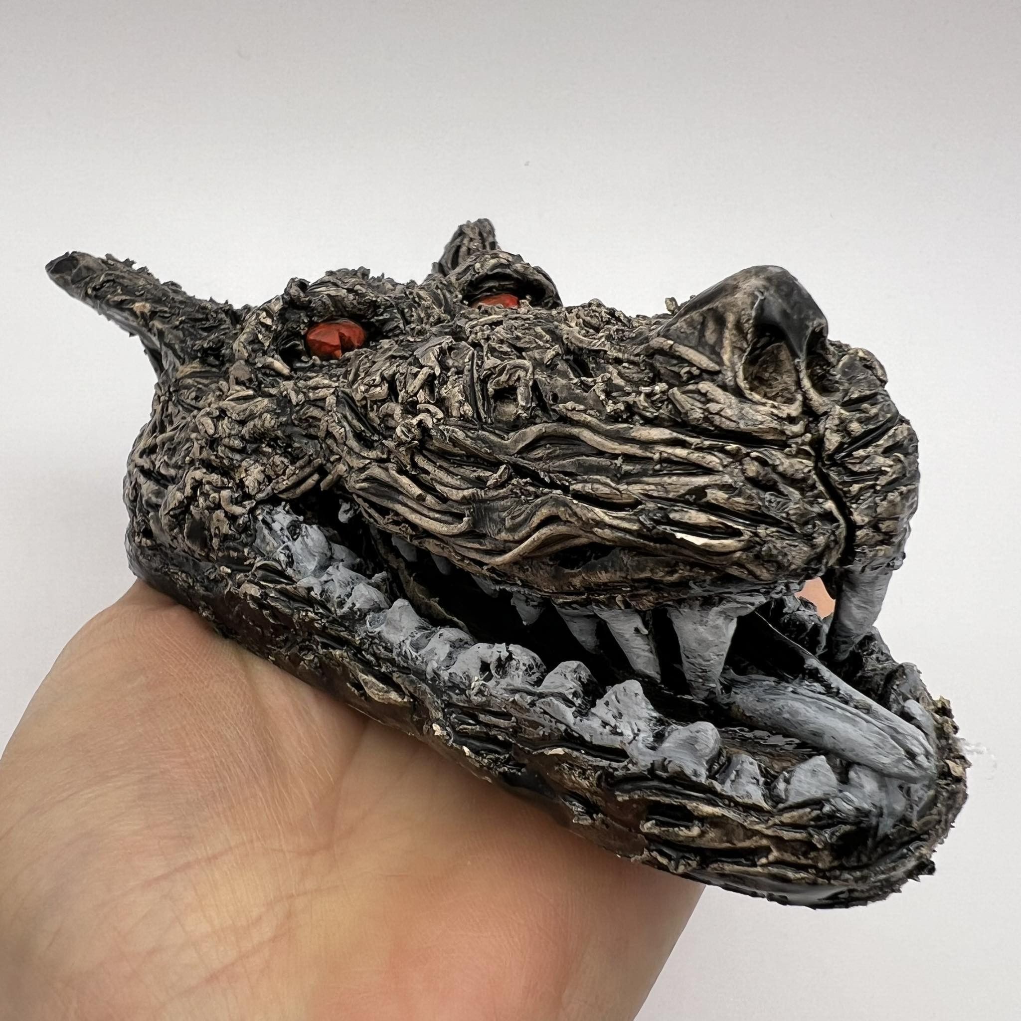 Vintage Art Ceramic Figurine Statue Wolf Mask Hand Made Size ONE SIZE - 3 Thumbnail