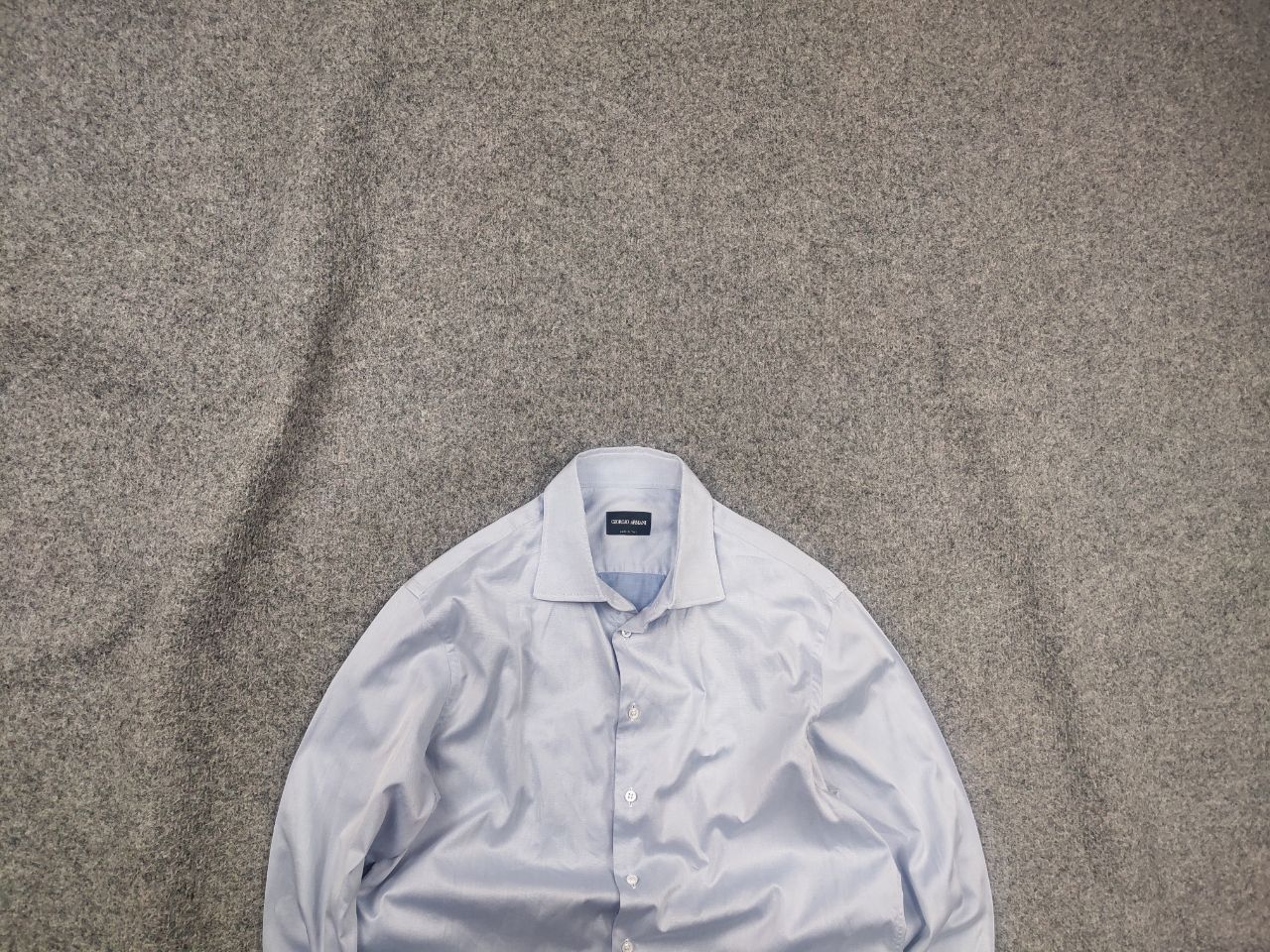 Giorgio Armani Giorgio Armani Design with Light blue thin Long sleeve shirt Size US M / EU 48-50 / 2 - 1 Thumbnail