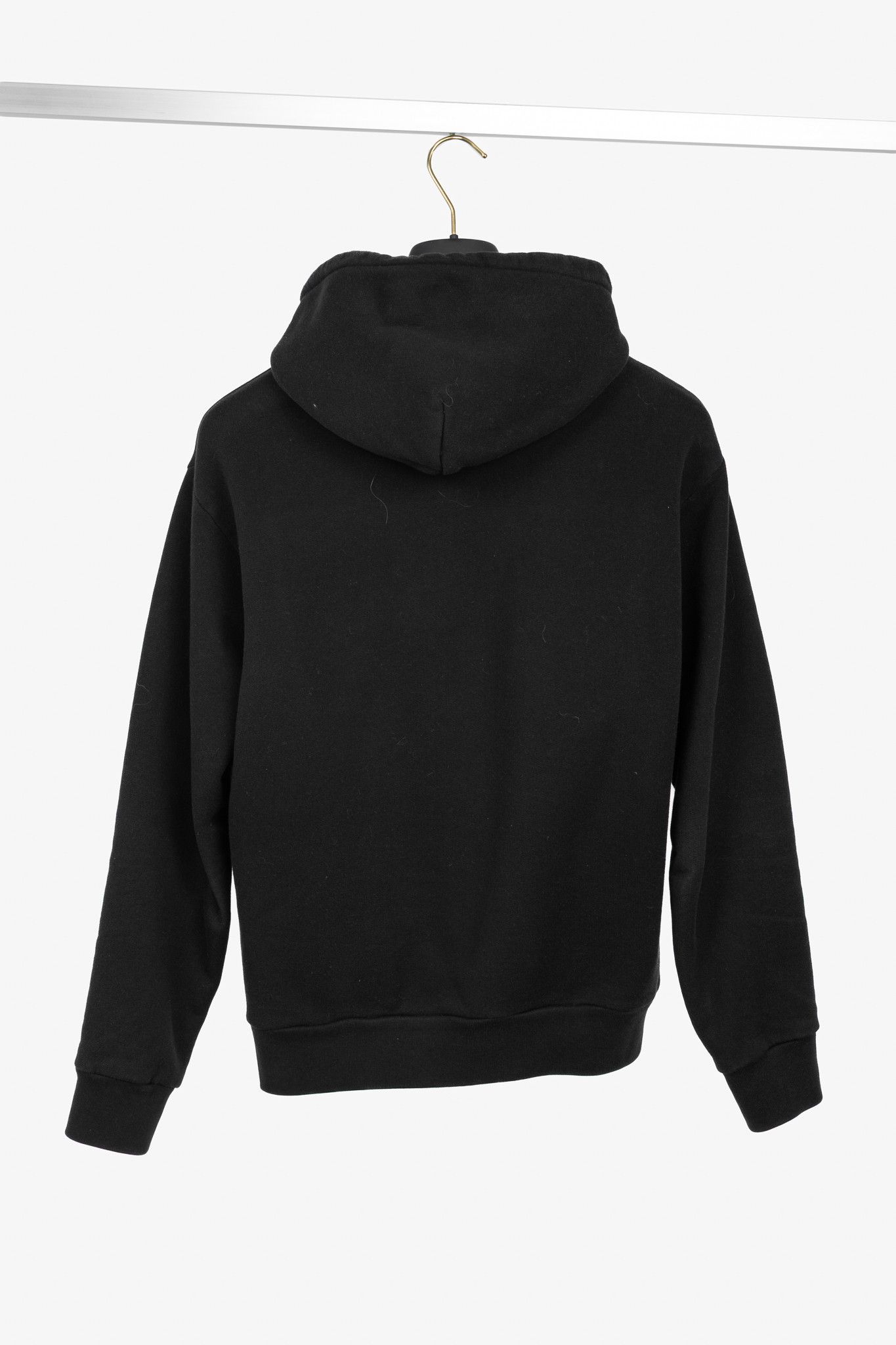 Louis Vuitton Louis Vuitton Black Embroidered Signature Cotton Hoodie Size US M / EU 48-50 / 2 - 2 Thumbnail