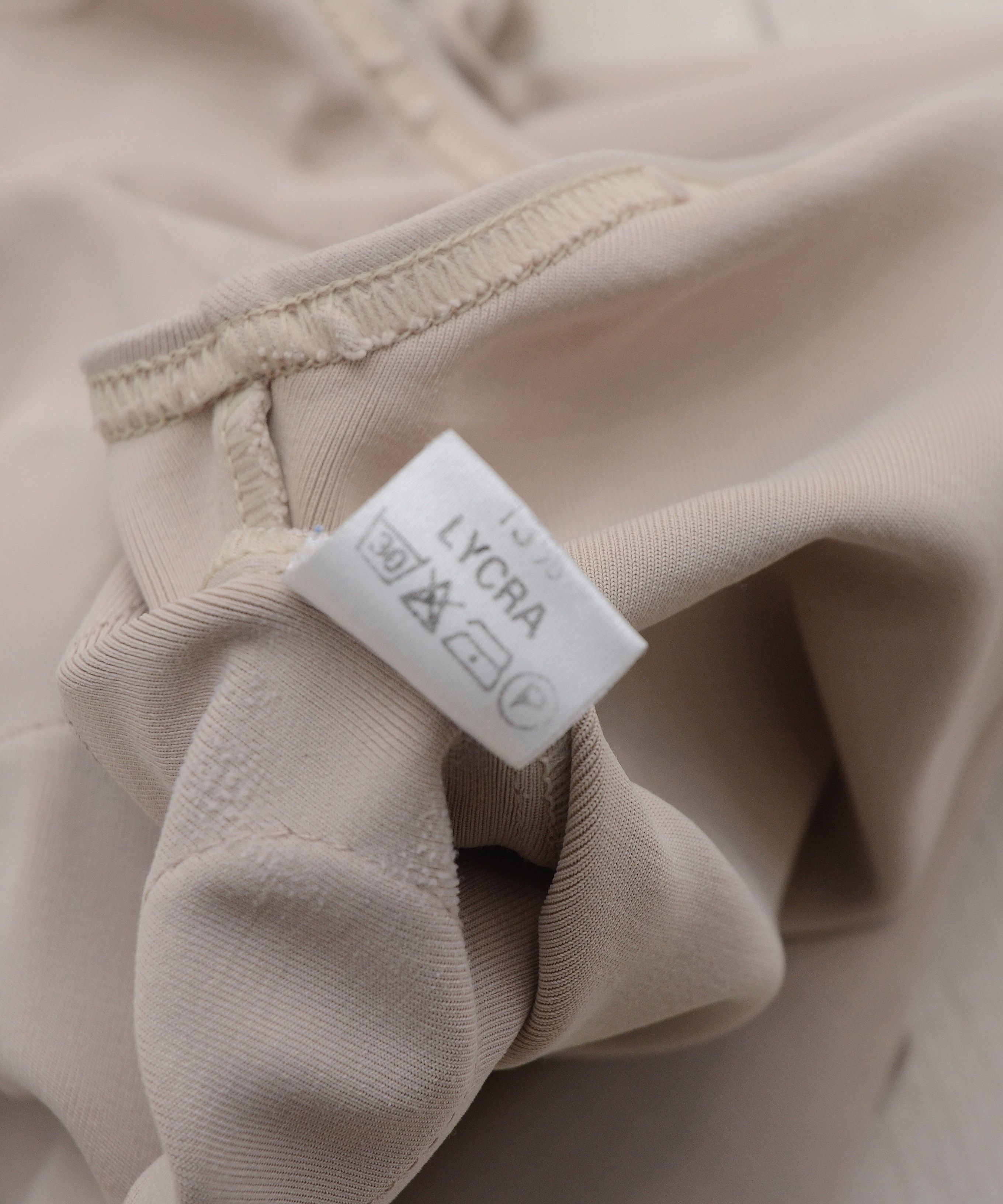 Vintage Elegant Beige Bodysuit Gold Embroidery Chara de Crome Paris Size ONE SIZE - 14 Thumbnail