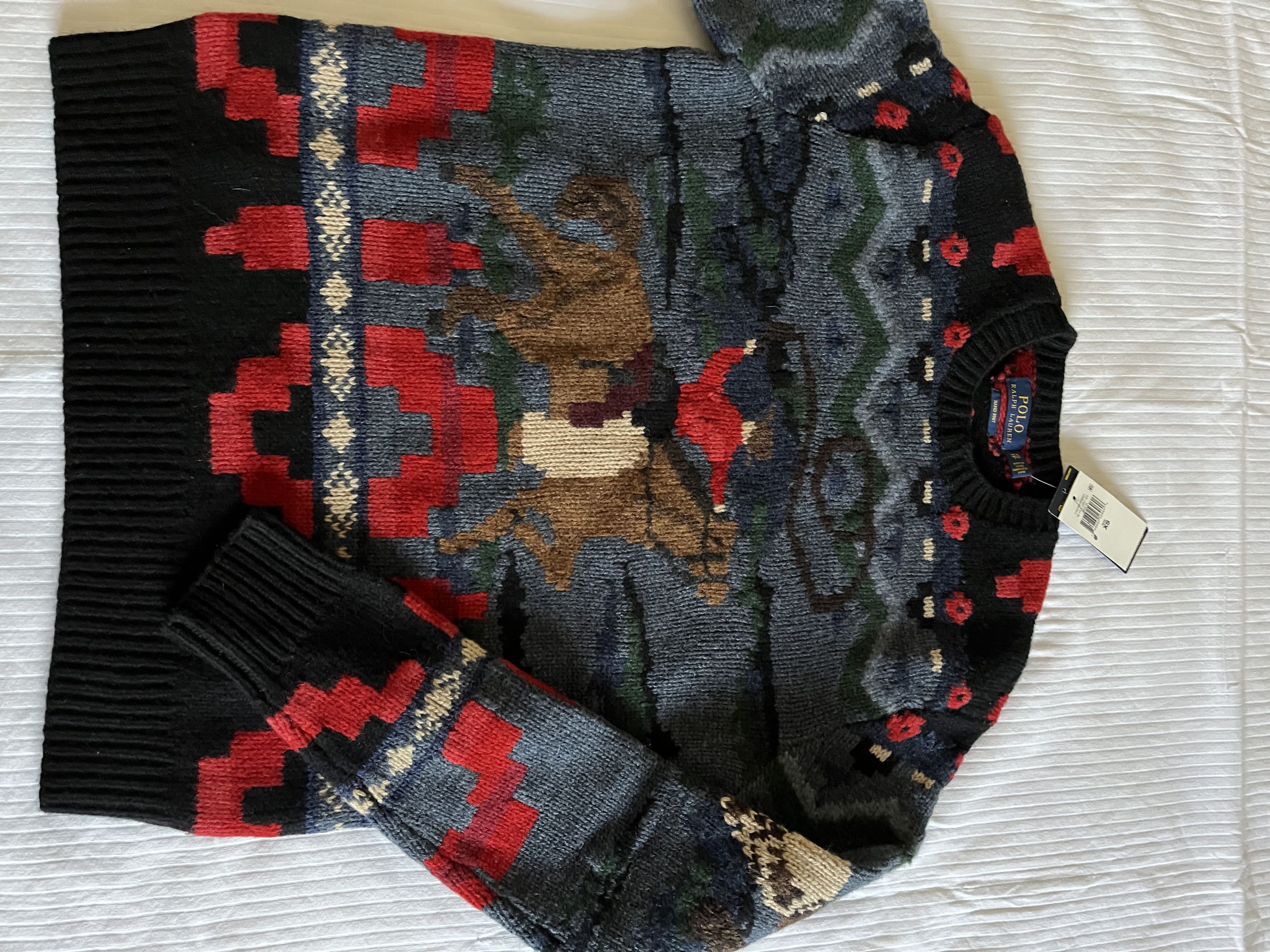 Cowboy Rodeo Hand Knit Woollen Sweater New! Xs