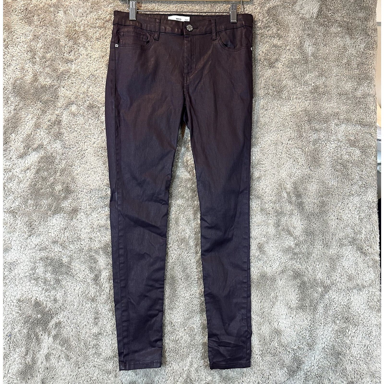 Other MNG Eggplant Purple Coated Denim Pants Jeans Belle Skinny 6 Size 28" / US 6 / IT 42 - 1 Thumbnail