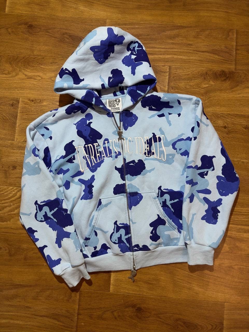 Japanese Brand Named Collective Unrealistic Ideals Blue Camo Monogram Y2K Size US M / EU 48-50 / 2 - 2 Thumbnail