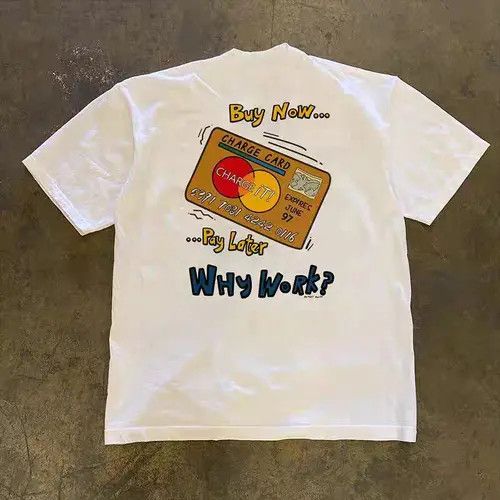 Other Casual retro credit card pattern all-match tee Size US L / EU 52-54 / 3 - 1 Thumbnail