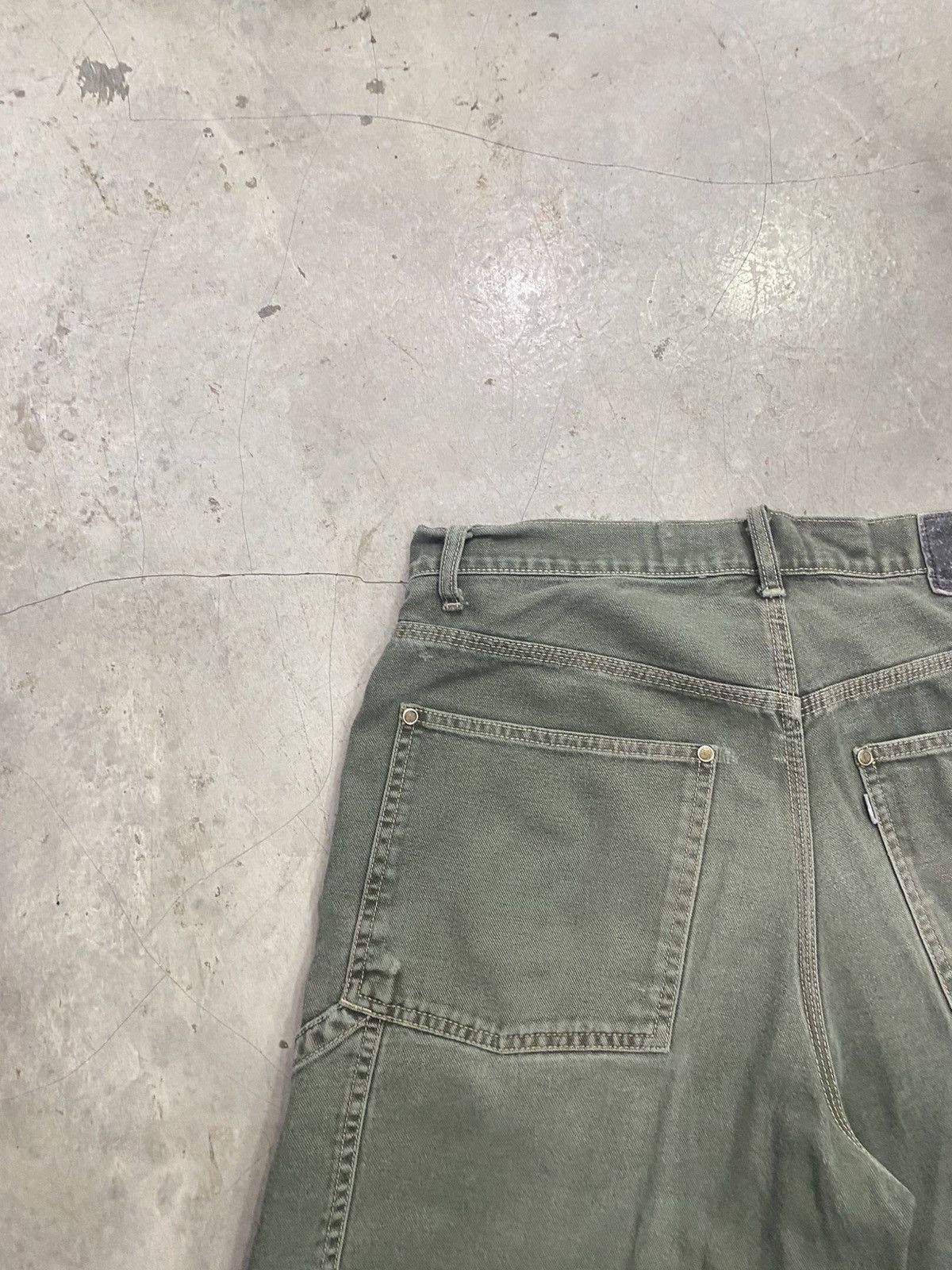 Levi's Vintage Clothing LEVI'S SILVERTAB DUNGAREE SHORTS Size US 33 - 10 Thumbnail