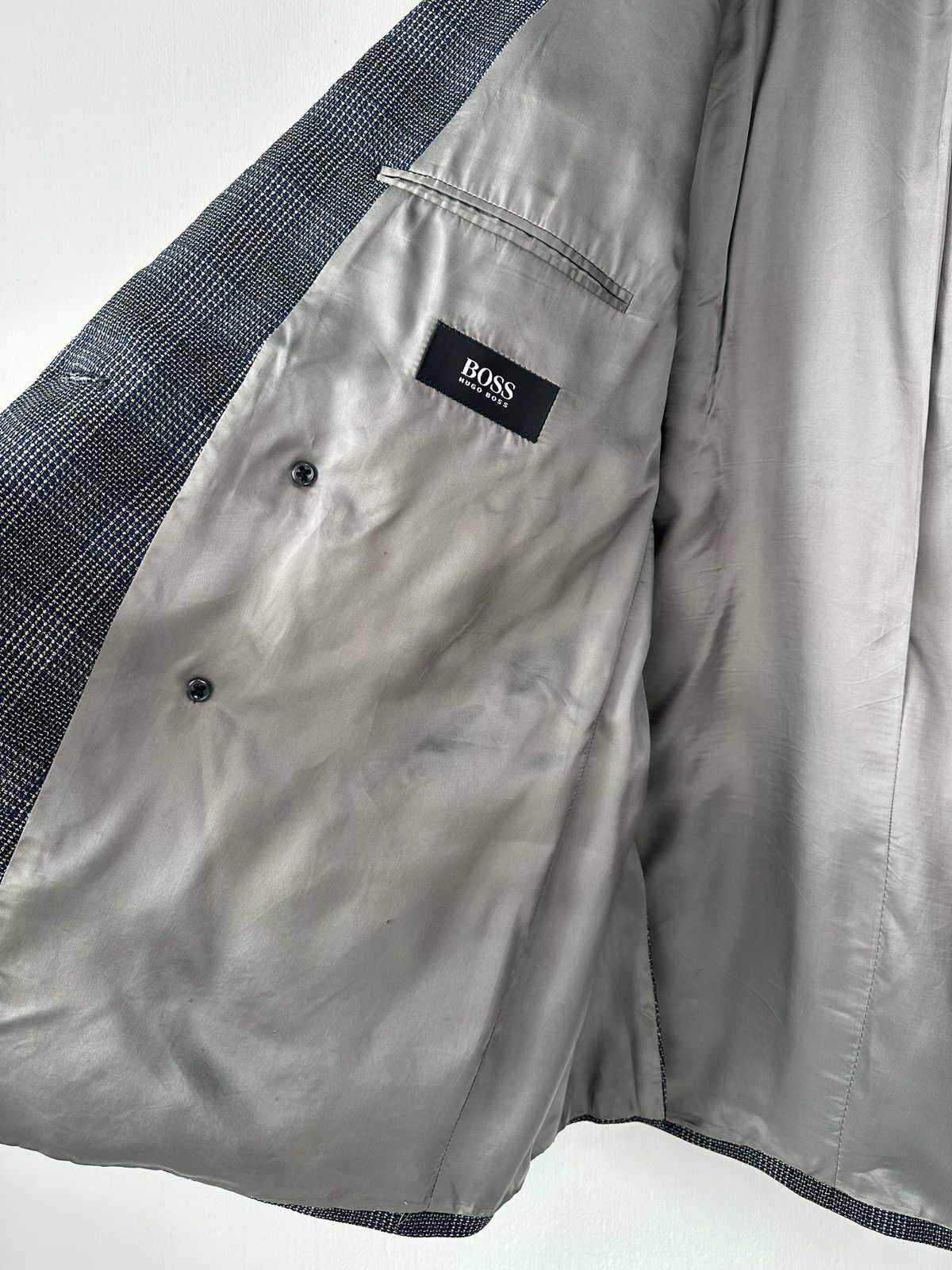 Hugo Boss HUGO BOSS Vintage Ared Double-Breasted Wool Blazer Jacket Size 42R - 7 Thumbnail