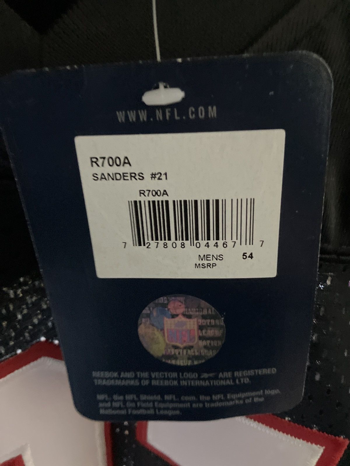 Reebok DEION SANDERS ATL FALCONS JERSEY NWTS Size US L / EU 52-54 / 3 - 4 Thumbnail