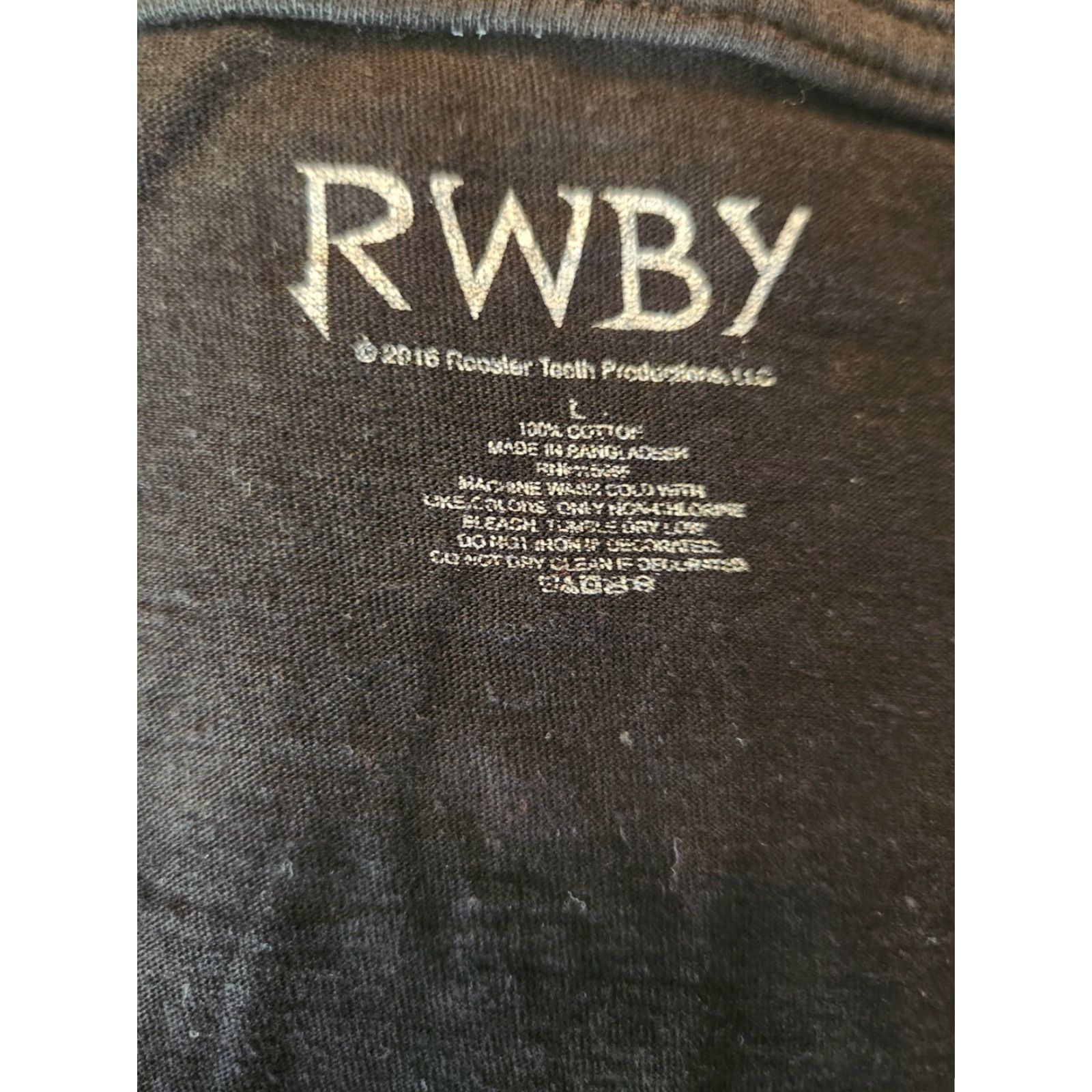 Vintage RWBY Emblem Black Short Sleeve T-Shirt Size Large Men Crew Neck Cotton Graphic Print Anime Shirt Size US L / EU 52-54 / 3 - 2 Thumbnail