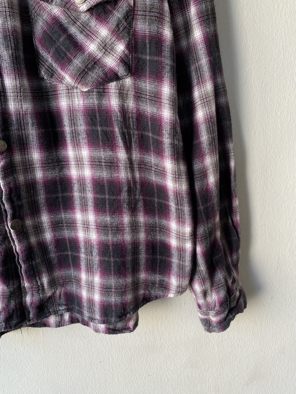 Japanese Brand × Seditionaries Bernings Sho Punk Skull Design Shadow Plaid Button Up Size US L / EU 52-54 / 3 - 8 Thumbnail