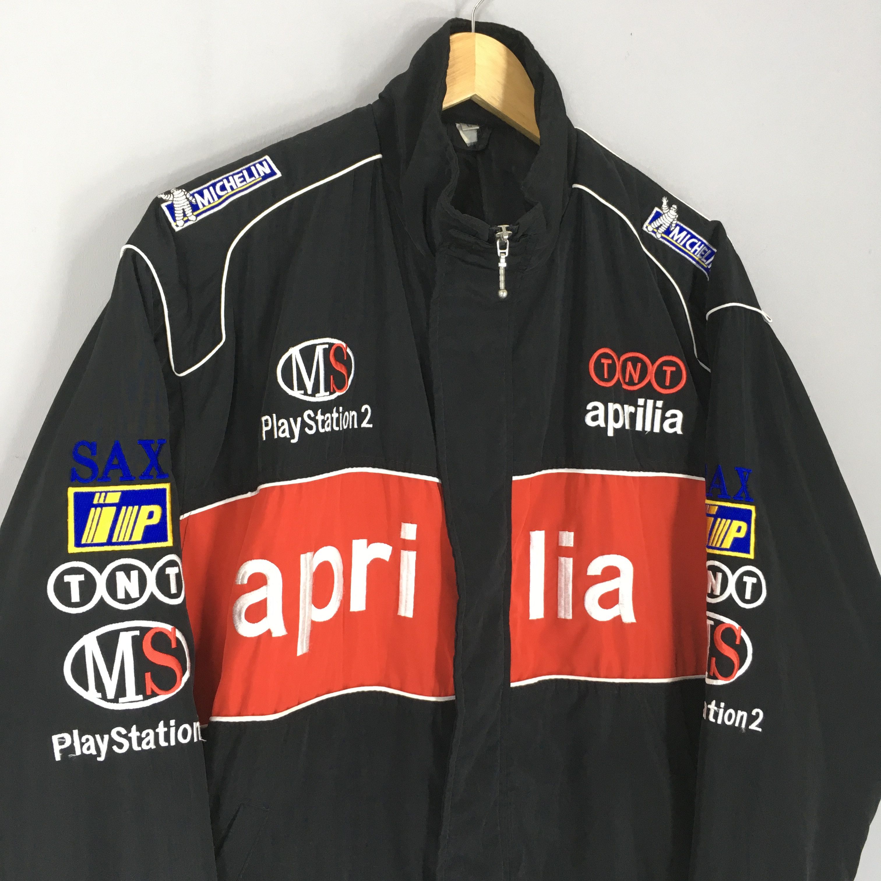 Vintage RARE Vintage Aprilia Motorsports Racing Team Jacket Large Size US L / EU 52-54 / 3 - 4 Thumbnail
