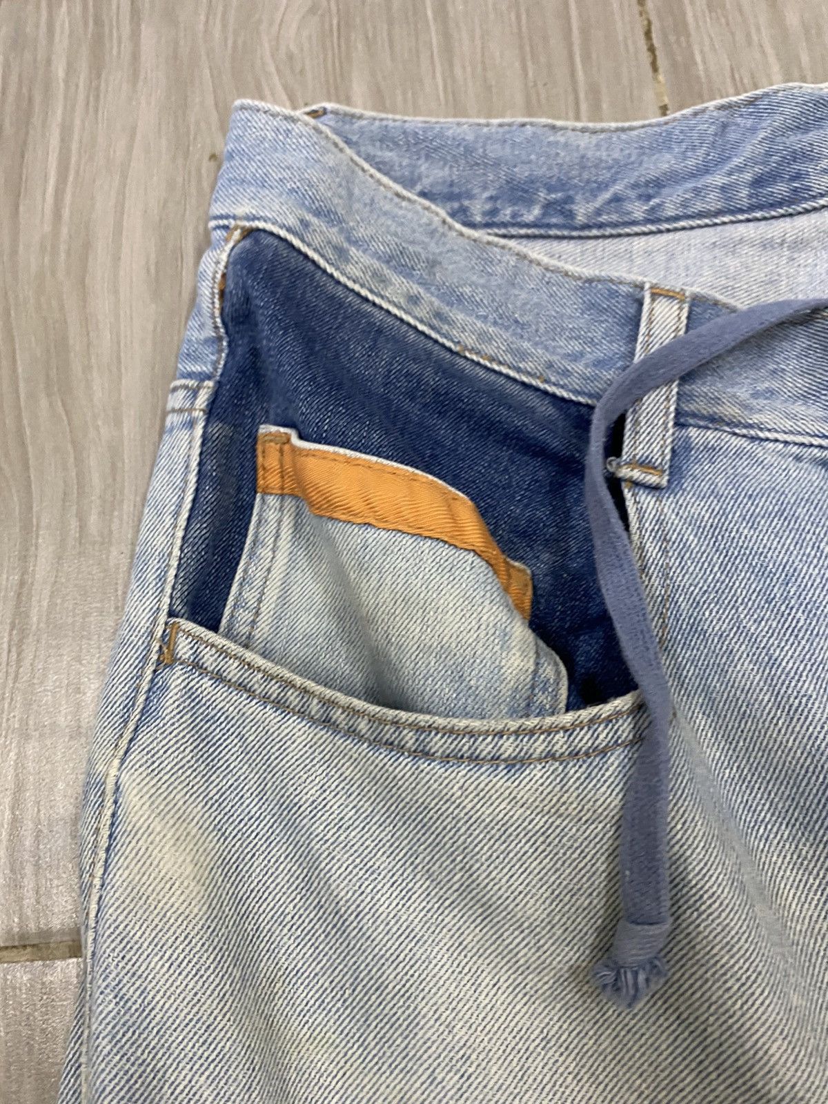 Issey Miyake Frapbois by Issey Miyake Patchwork Denim Pants | Avant Garde Size US 30 / EU 46 - 6 Thumbnail