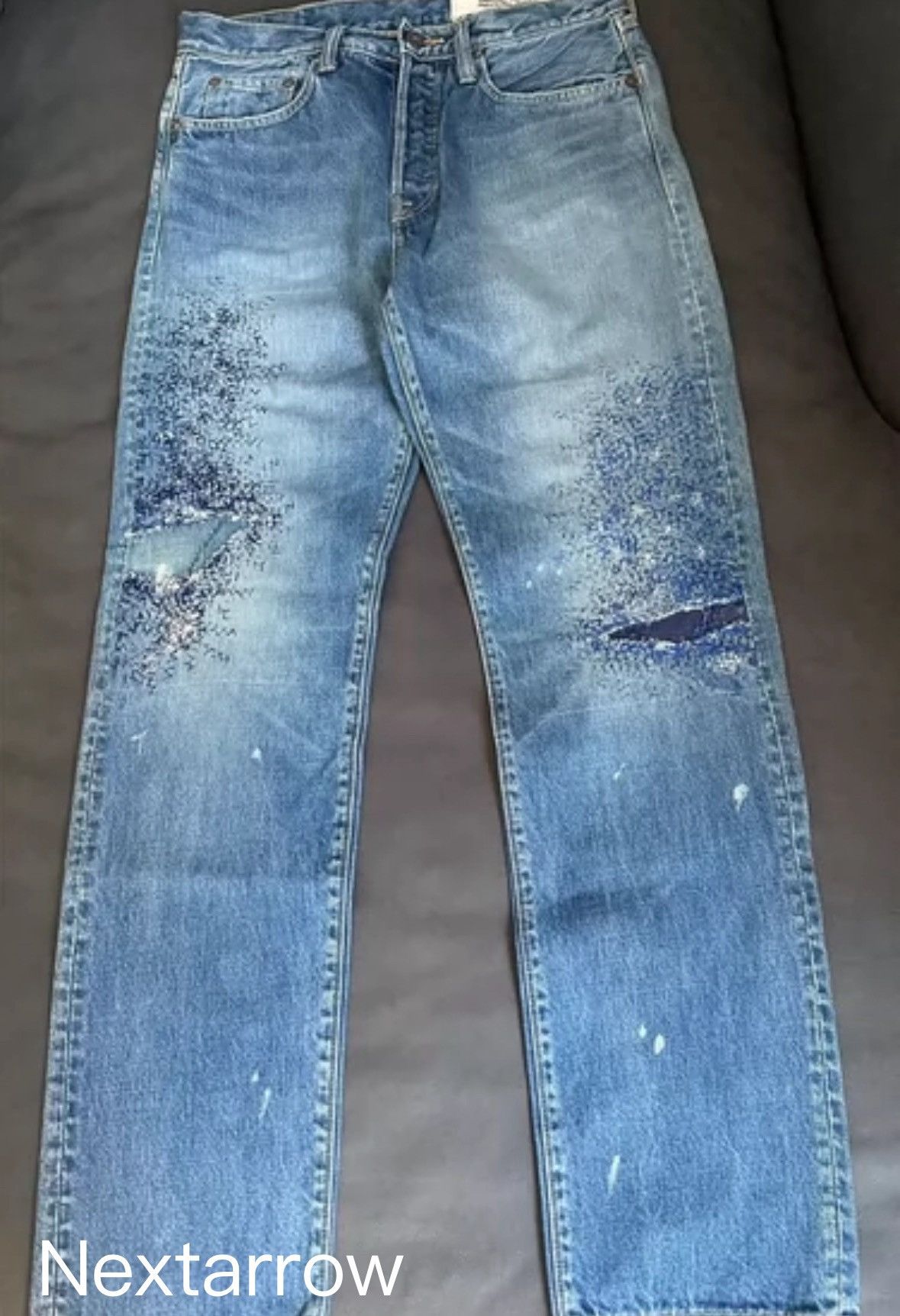 Kapital Kapital Corroded Embroidered Piercing Patch Jeans Size US 32 / EU 48 - 1 Thumbnail