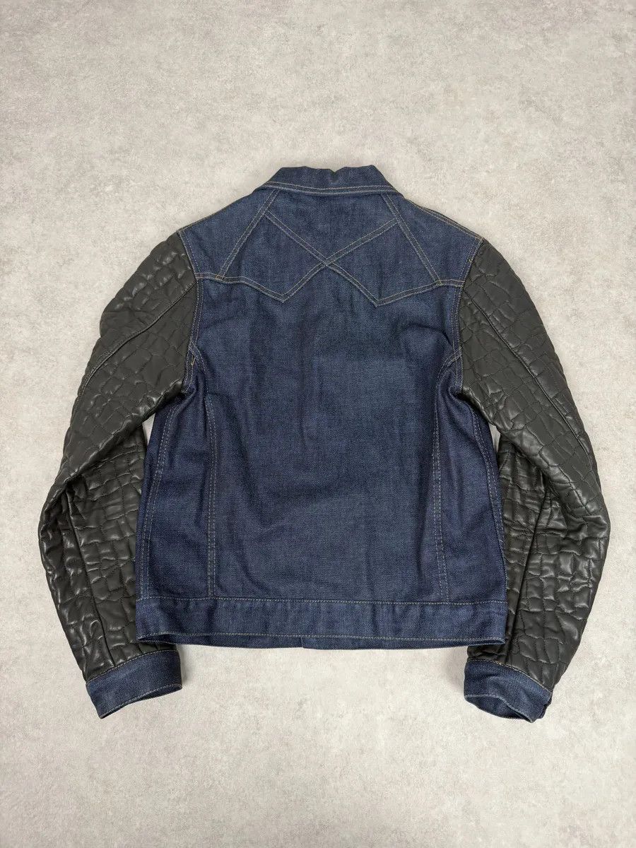Roberto Cavalli 2010s Roberto Cavalli Brut Denim & Leather Premium Jacket Size US S / EU 44-46 / 1 - 4 Thumbnail