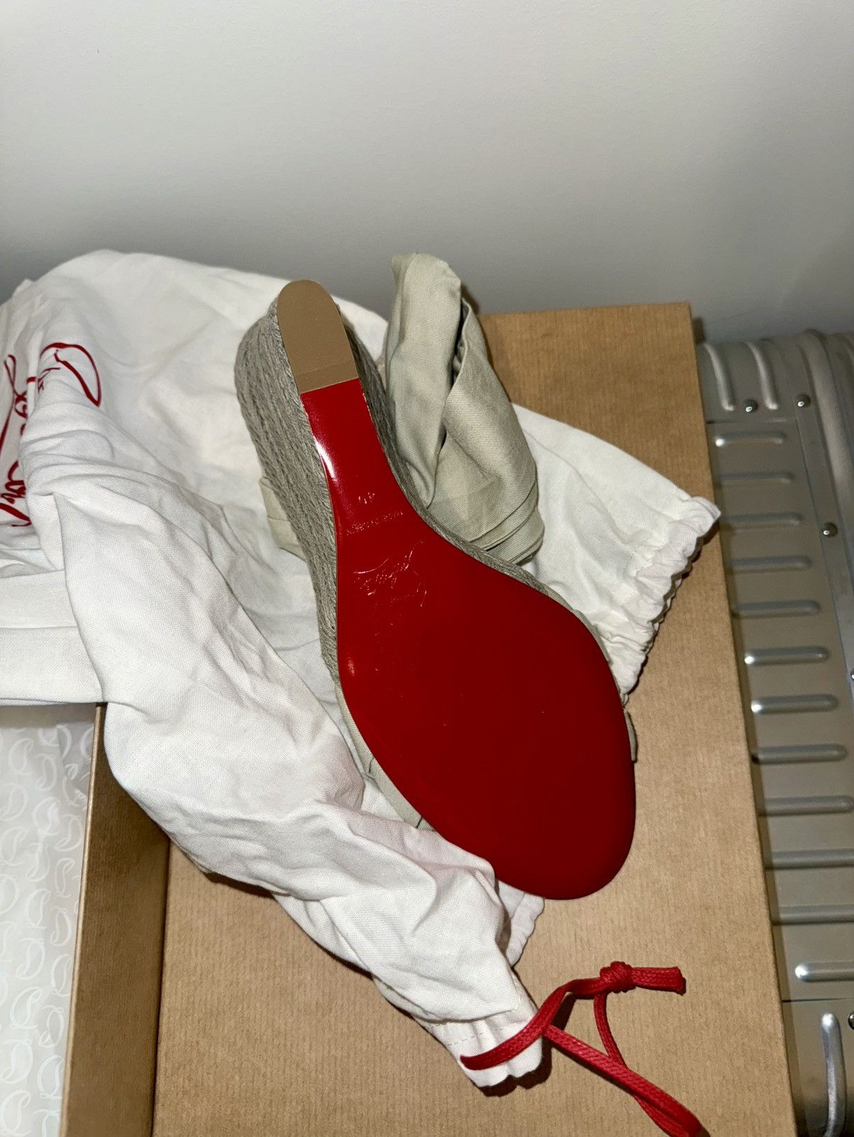Christian Louboutin New Christian Louboutin wedge heel sandal 40 Size US 10 / IT 40 - 4 Thumbnail