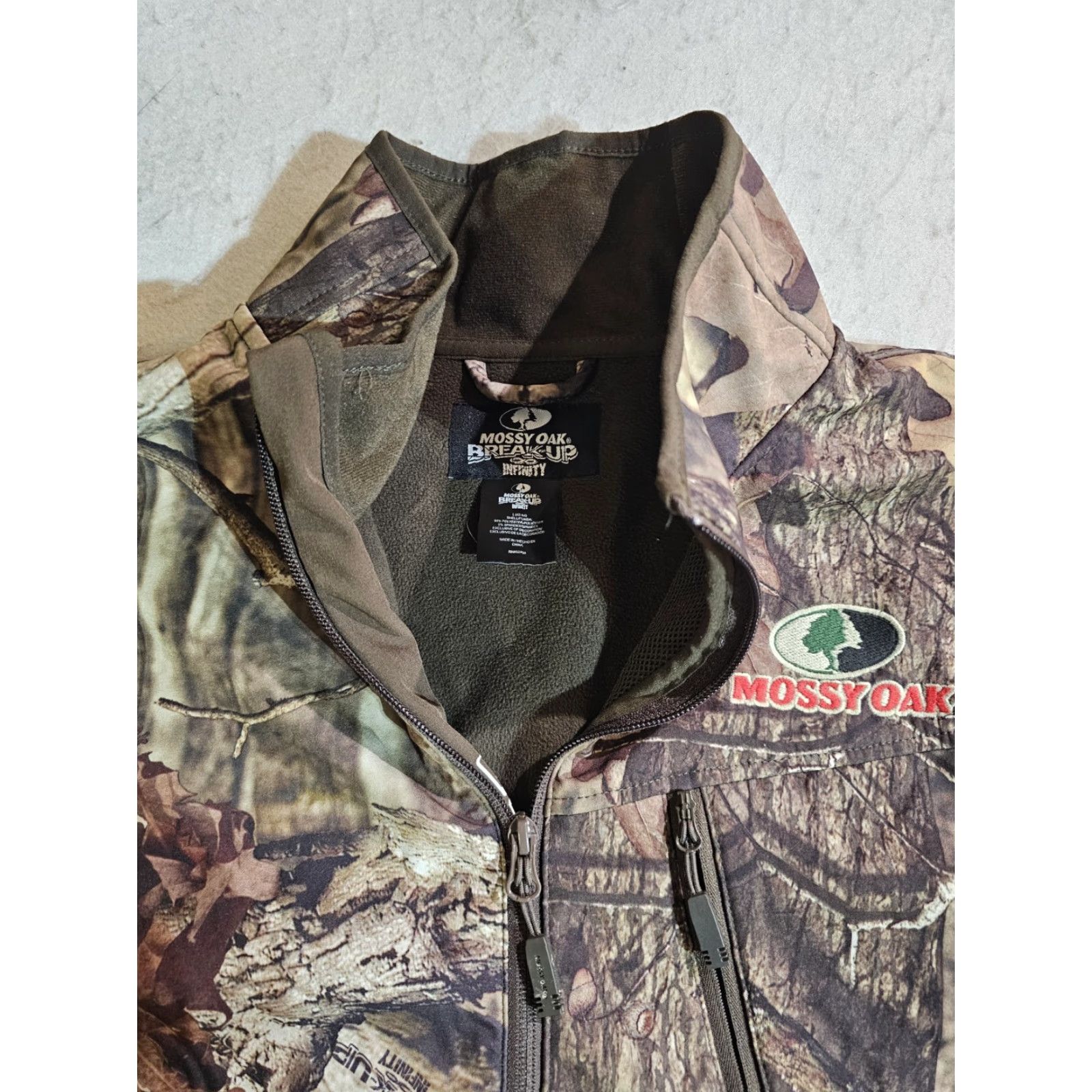 Vintage Mossy Oak Break Up Infinity Camo Lightweight Softshell Full Zip Jacket Mens L Size US L / EU 52-54 / 3 - 5 Thumbnail