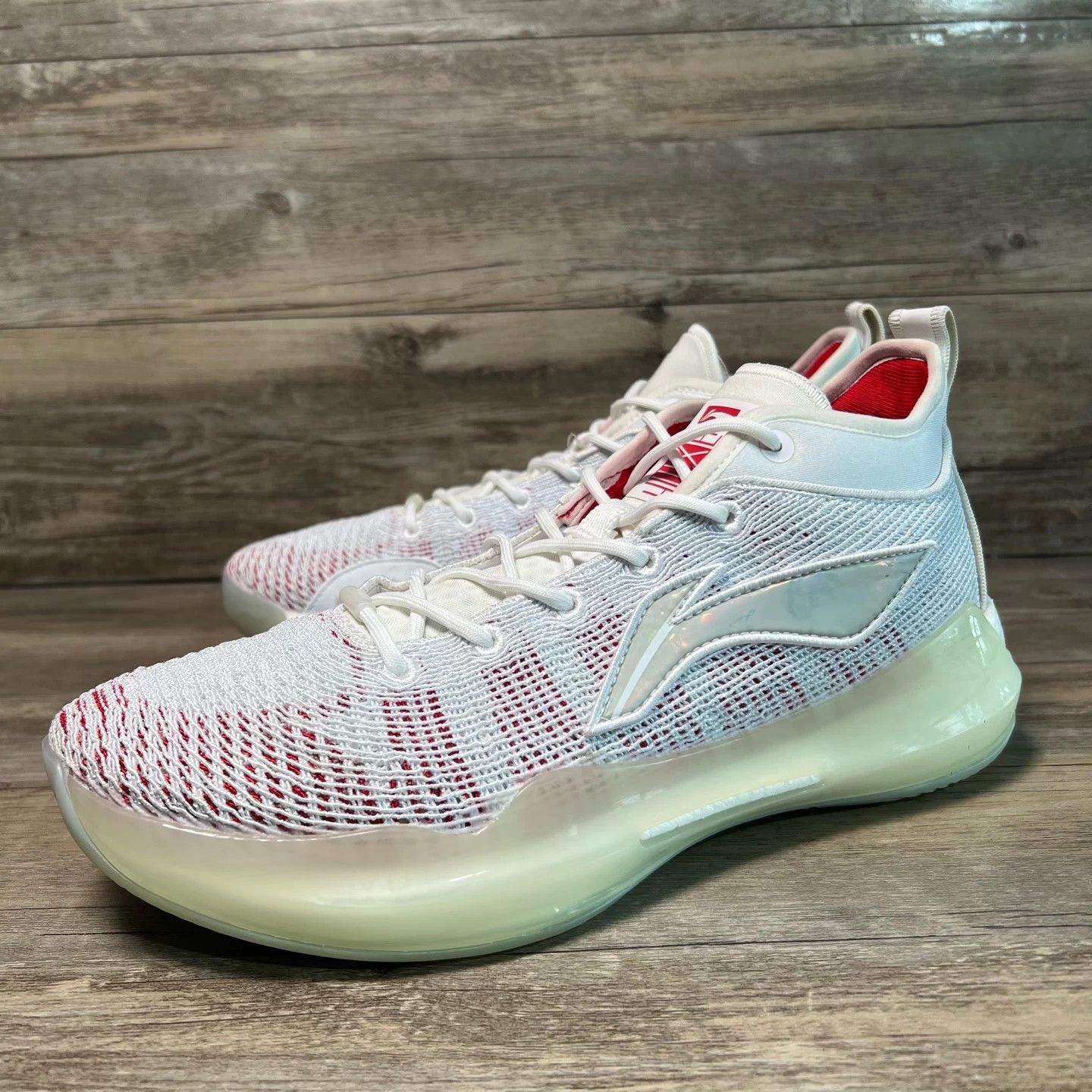 Li-Ning LI-NING Yushuai 13 Bèng Low Top White/Red 43 EU Size US 10 / EU 43 - 1 Thumbnail