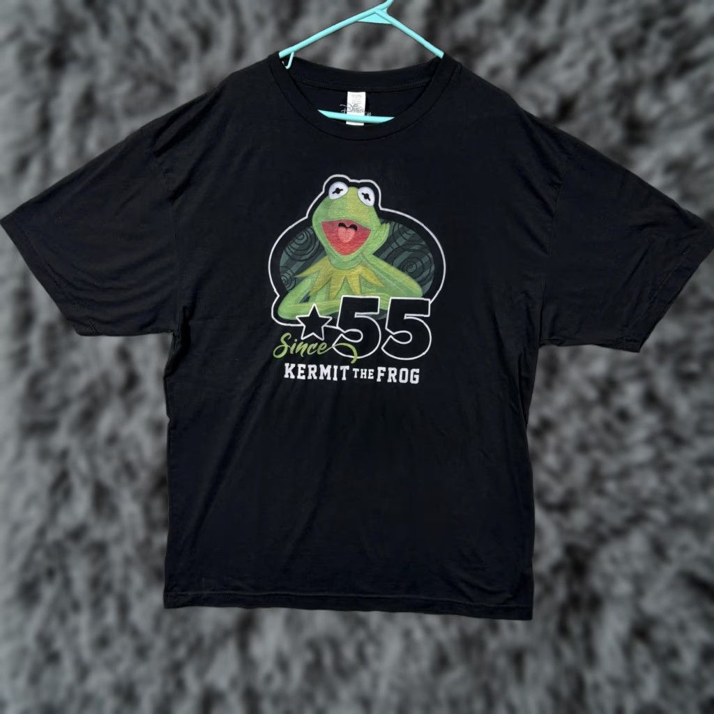 Disney Kermit The Frog Shirt Mens XXLT Black Disney Since 55 Graphic Tee Muppets Size US XXL / EU 58 / 5 - 1 Thumbnail