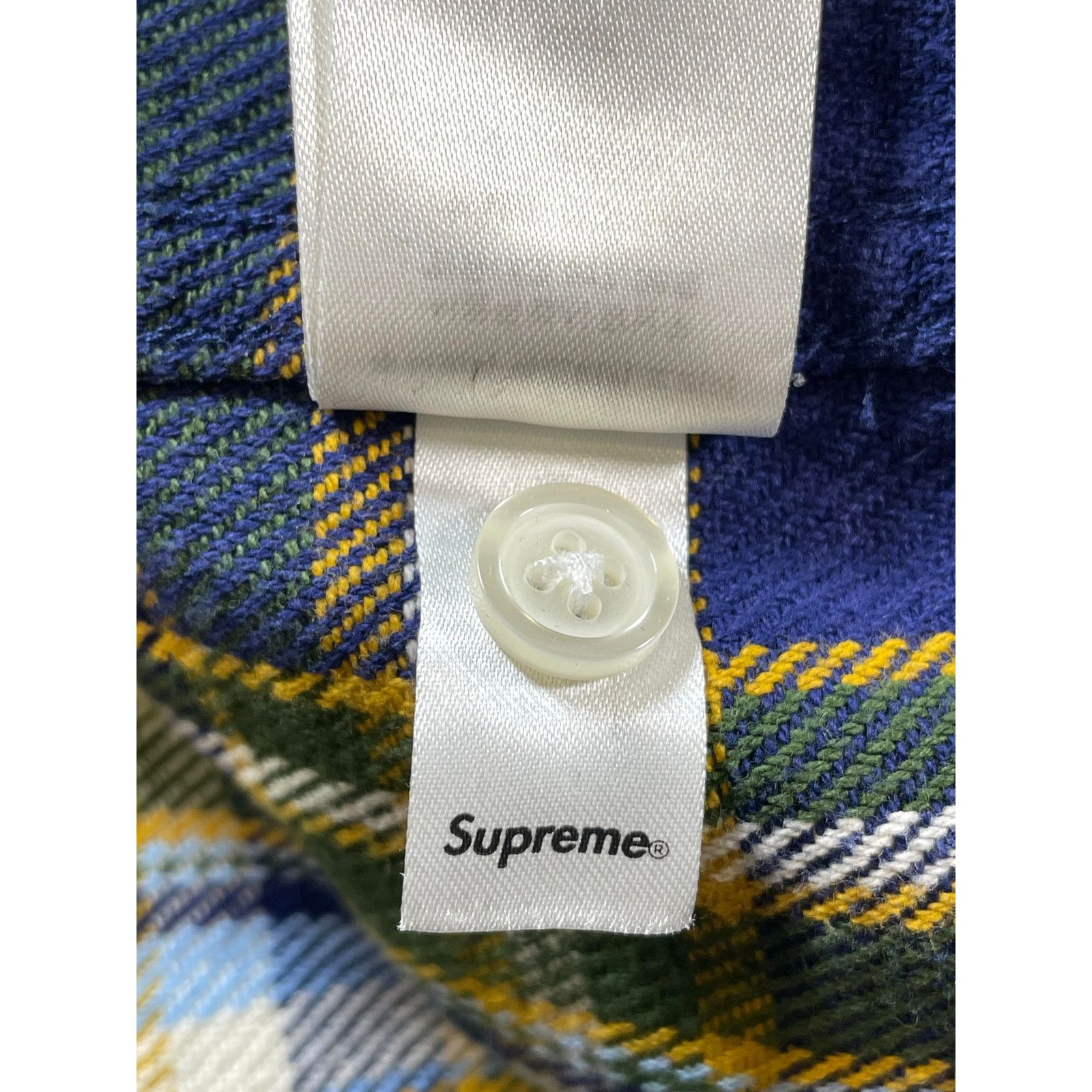 Supreme Supreme Logo Blue & Yellow Flannel Size US M / EU 48-50 / 2 - 4 Thumbnail