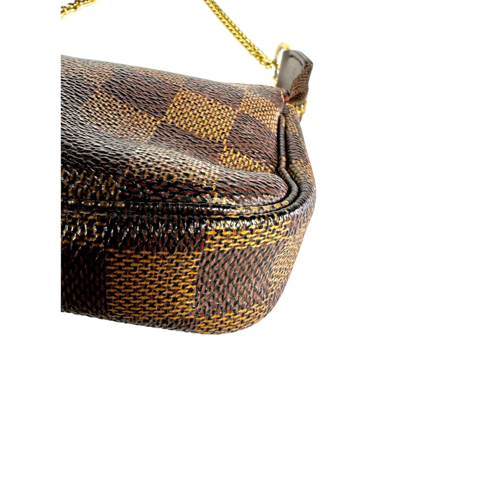Louis Vuitton LOUIS VUITTON Damier Ebene Mini Pochette Accessories Bag Size ONE SIZE - 9 Thumbnail