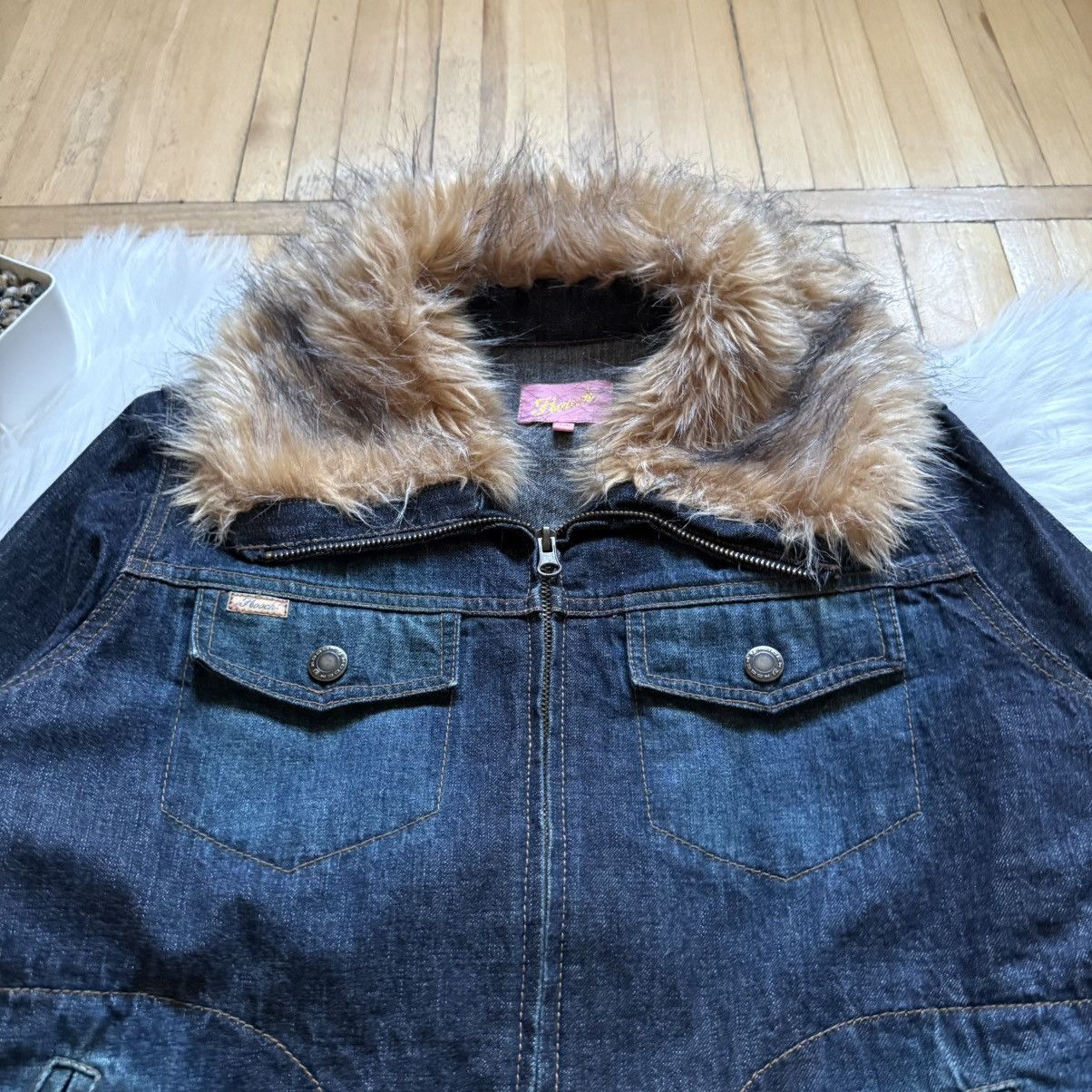 If Six Was Nine 📌 Vintage Hooch If Six Was Nine Style Denim Fur Jacket Size US M / EU 48-50 / 2 - 6 Thumbnail