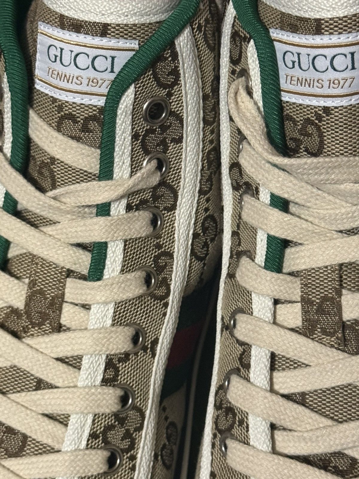 Gucci GUCCI BEIGE PRINT GG SNEAKERS-SIZE 10 - CANVAS HIGH TOP 🎁💎 Size US 10 / EU 43 - 7 Thumbnail