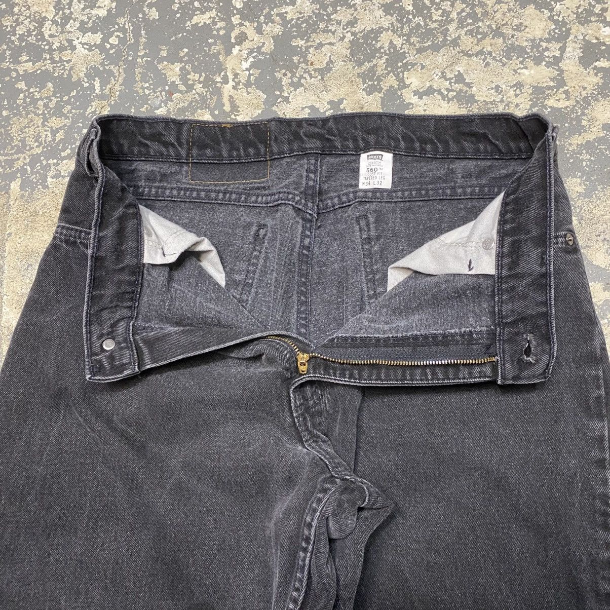 Other Vintage Levi’s 560 Baggy Fit Black Orange Tab Denim Jeans Size US 33 - 8 Thumbnail