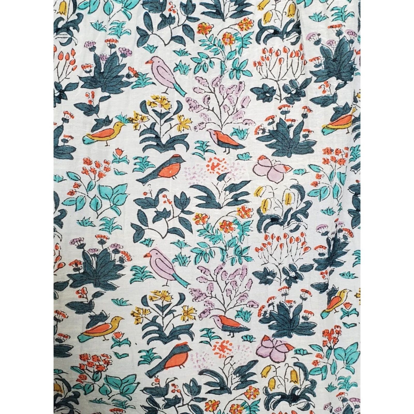 Vintage Roberta Roller Rabbit Maxi Dress Women's S Cotton Silk Blend Bird / Floral Print Size S / US 4 / IT 40 - 7 Thumbnail