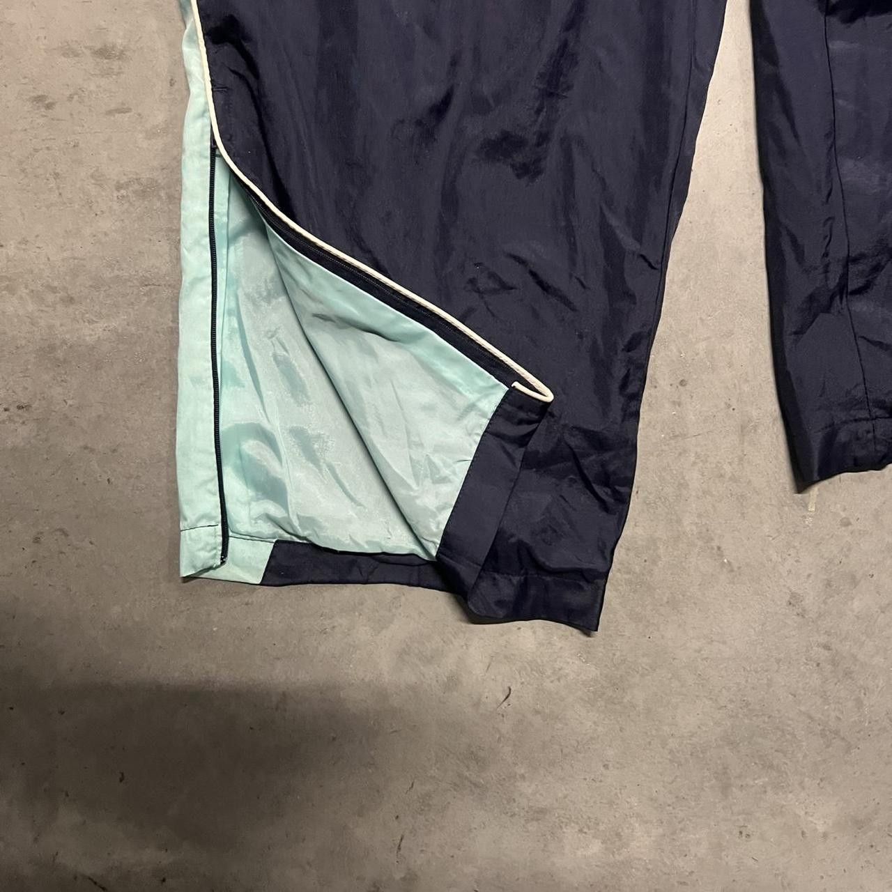 Japanese Brand × Vintage Vintage Y2K/2000s Navy Blue Striped Track Pants ! Size US 38 / EU 54 - 7 Thumbnail