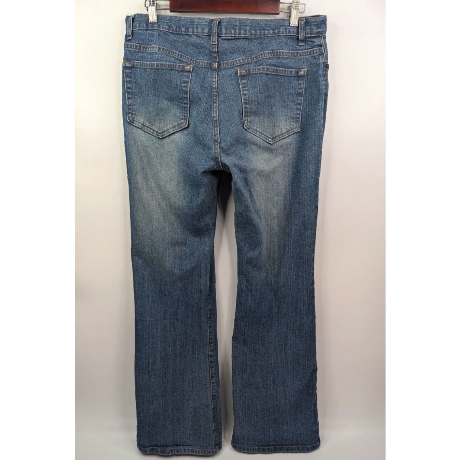 Gap VINTAGE Gap Jeans Women's 12 Blue Low Rise Bootcut Flare Medium Wash Stretch Y2K Denim 5-Pocket Womens Size 34" / US 12 / IT 48 - 3 Thumbnail