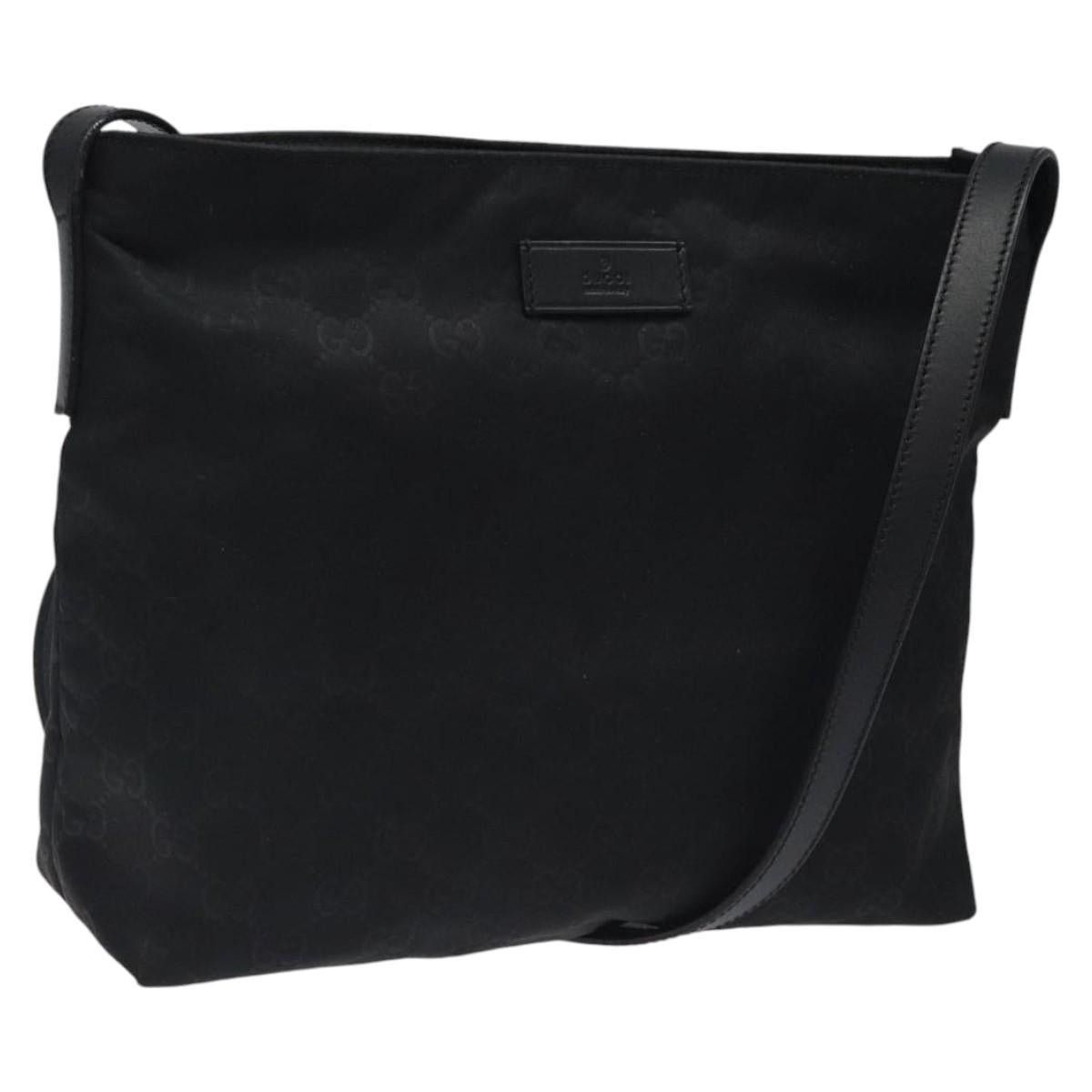 Gucci GUCCI GG Canvas Shoulder Bag Nylon Black Size ONE SIZE - 1 Thumbnail