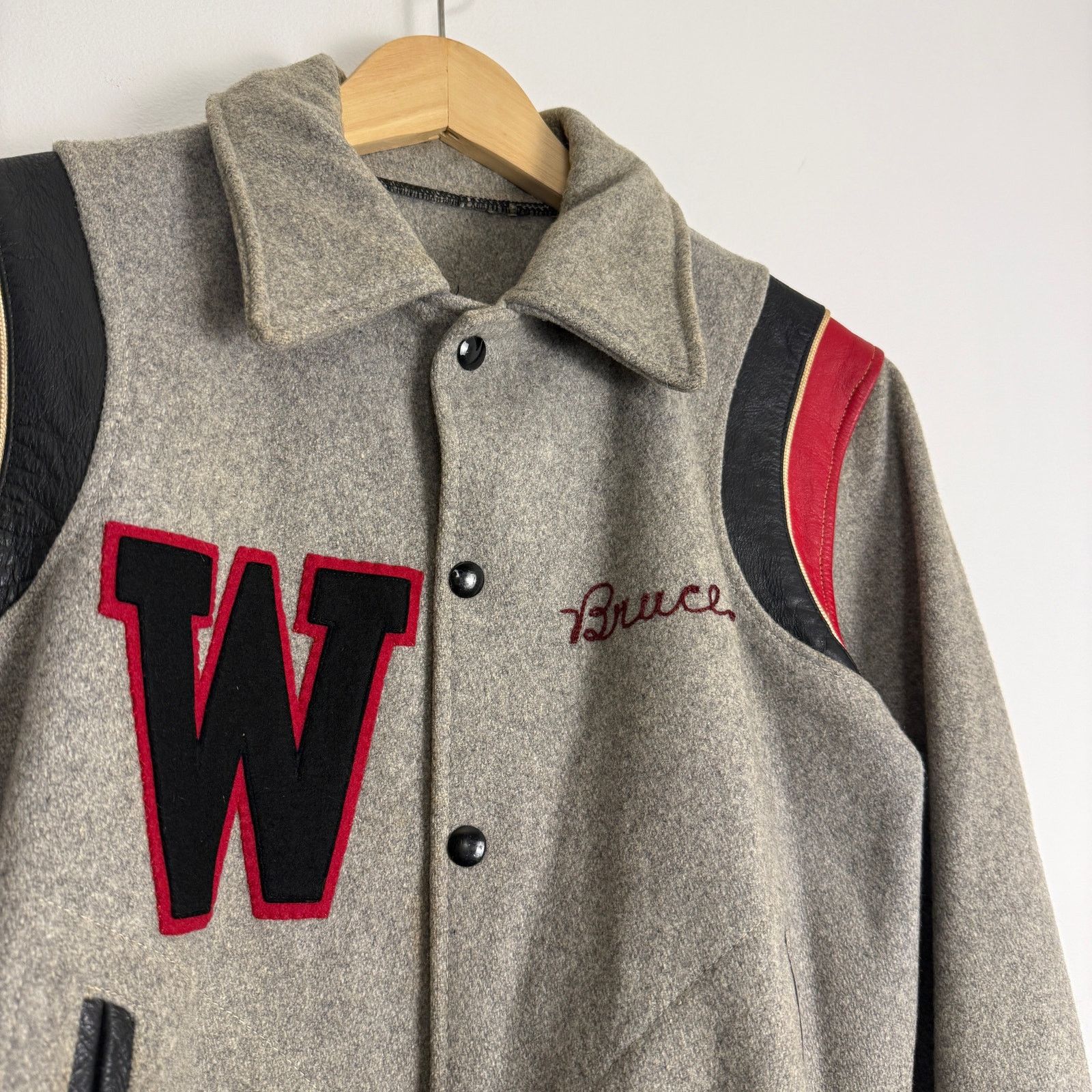 Vintage Vintage 50s Worcester Academy Wool Letterman Varsity Jacket Size US M / EU 48-50 / 2 - 3 Thumbnail