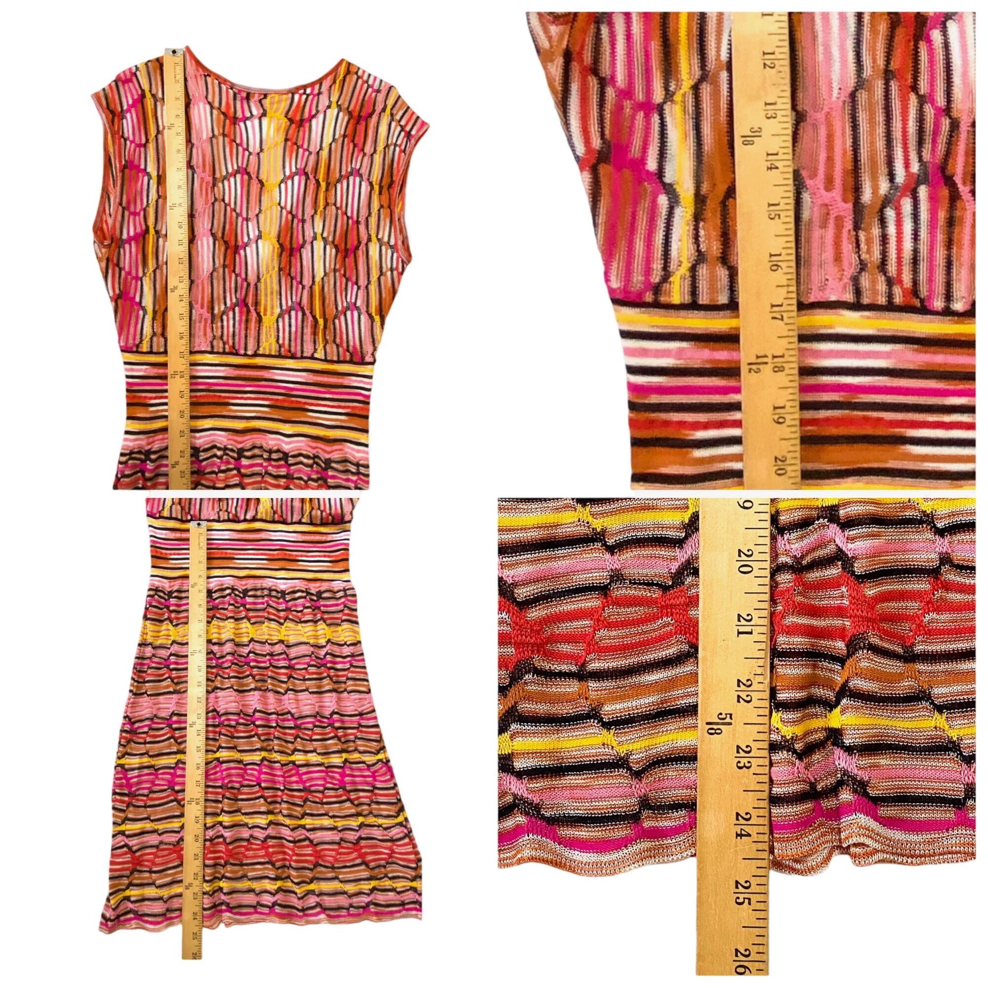 Missoni M Missoni Orange/Pink stripe dress, size US 10 Size L / US 10 / IT 46 - 12 Thumbnail