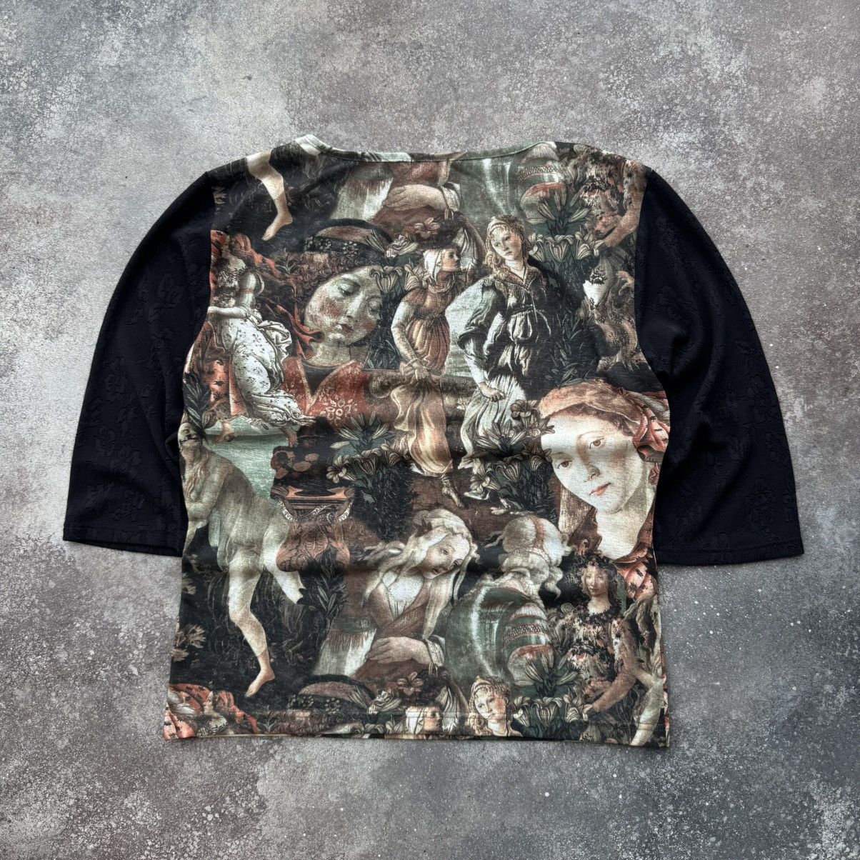 Hysteric Glamour Virgin Maria Printed Vintage Y2K Mesh 3/4 Sleeve Top Size M / US 6-8 / IT 42-44 - 8 Thumbnail