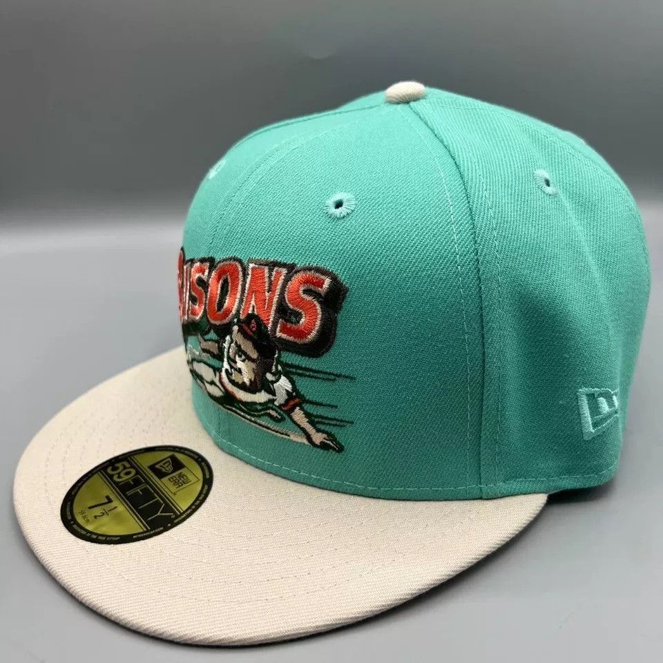 New Era Buffalo Bisons Hat Men 7 1/2 59Fifty New Era MiLB Fitted Cap Size ONE SIZE - 3 Thumbnail