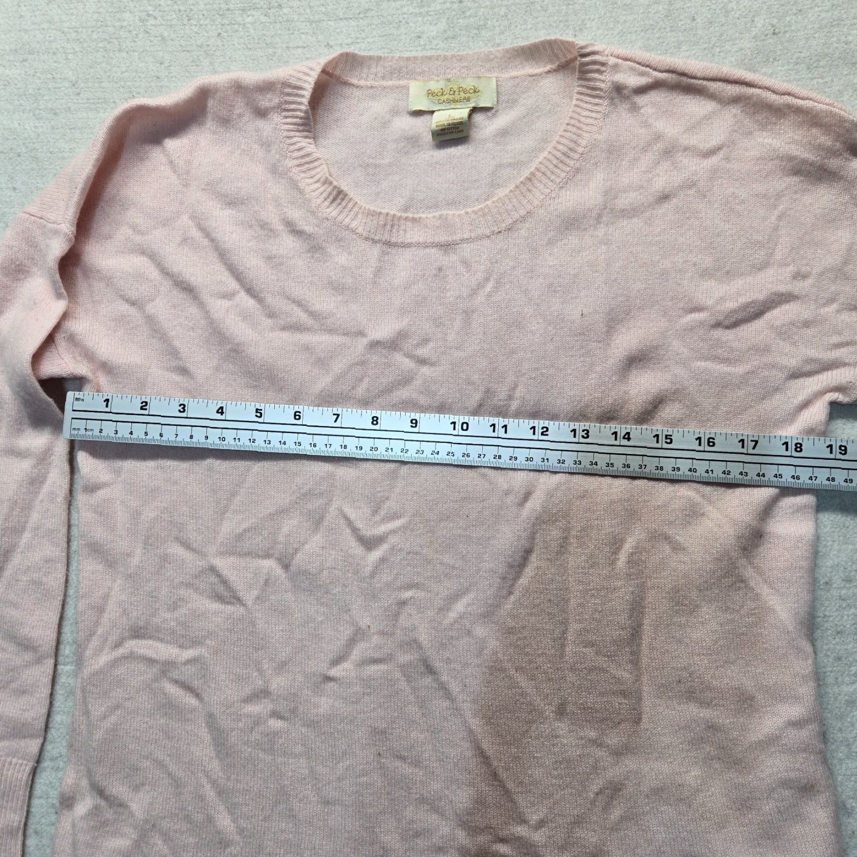 Vintage Peck & Peck Sweater 100% Cashmere Solid Light Pink Long Sleeve Women's L Pullover Knit Casual Winter Ladies S-3? Size L / US 10 / IT 46 - 3 Thumbnail