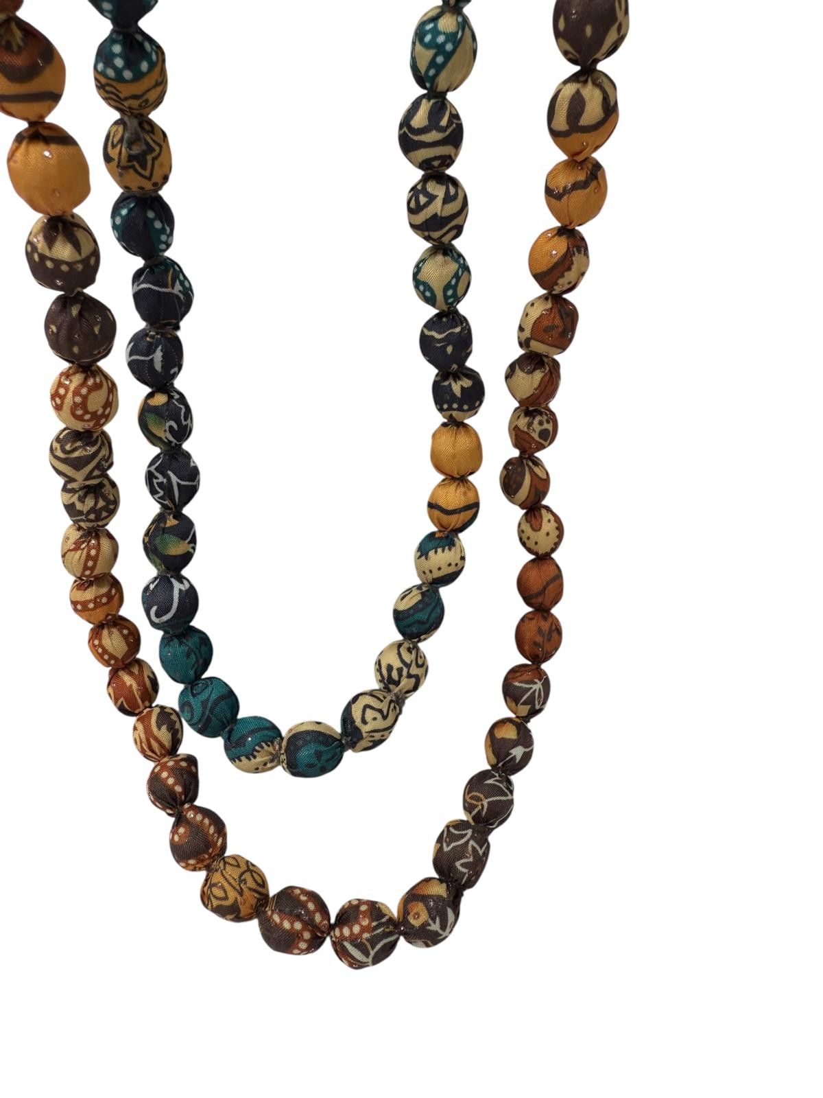 Other 36” Boho Chic Multi-Color Beaded Fabric Necklace Size ONE SIZE - 4 Thumbnail