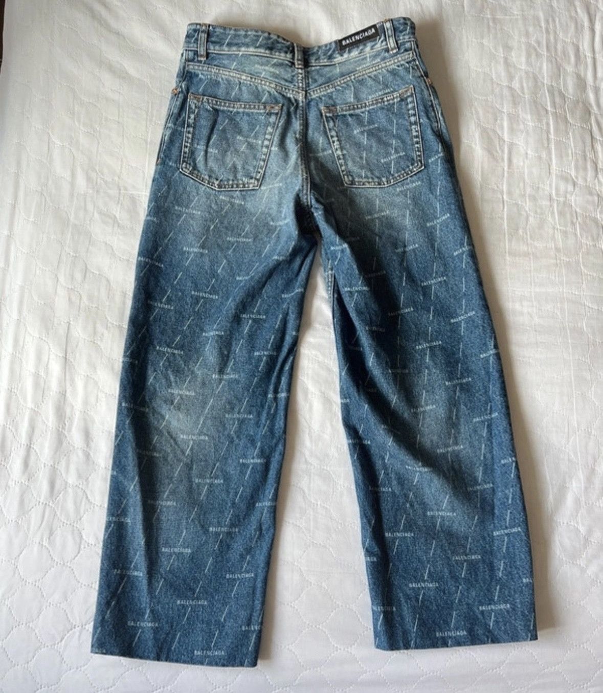 Balenciaga Balenciaga Logo Print Denim Size US 28 / EU 44 - 2 Thumbnail