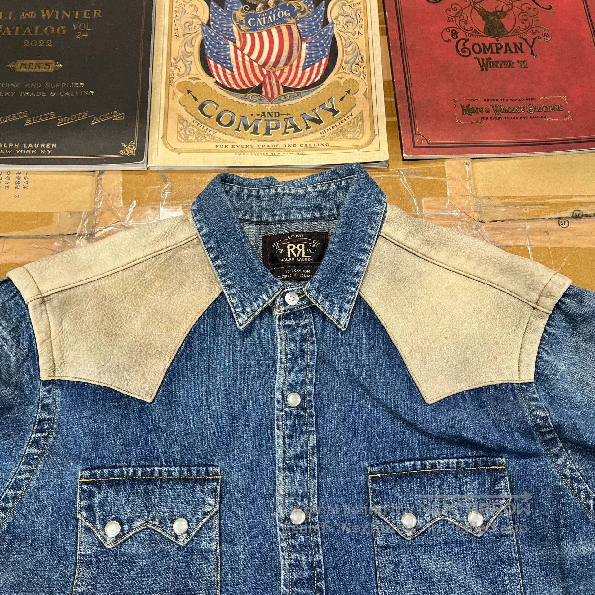 RRL Ralph Lauren RRL Western Denim Shirt by Ralph Lauren. Size US M / EU 48-50 / 2 - 6 Thumbnail