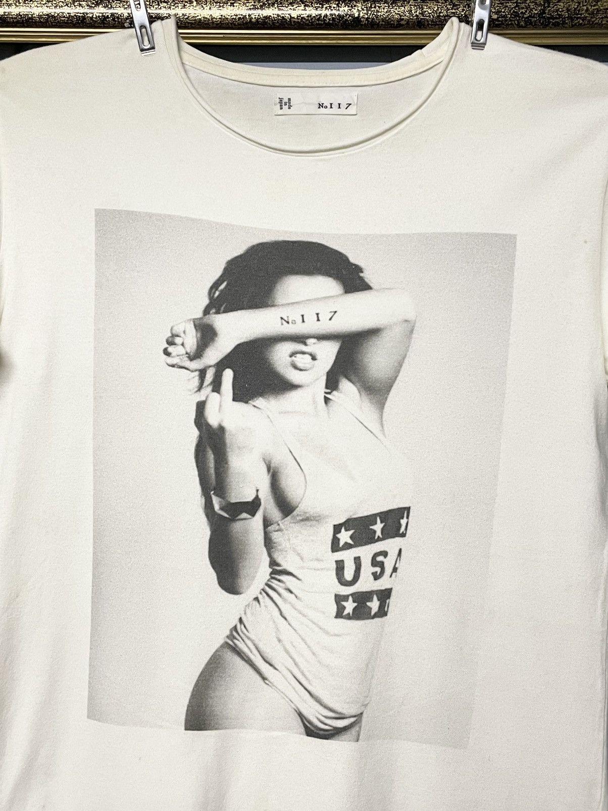 Japanese Brand Vintage Japan Designer No II7 Naked Girl Usa Fuck Tshirt Size US M / EU 48-50 / 2 - 3 Thumbnail
