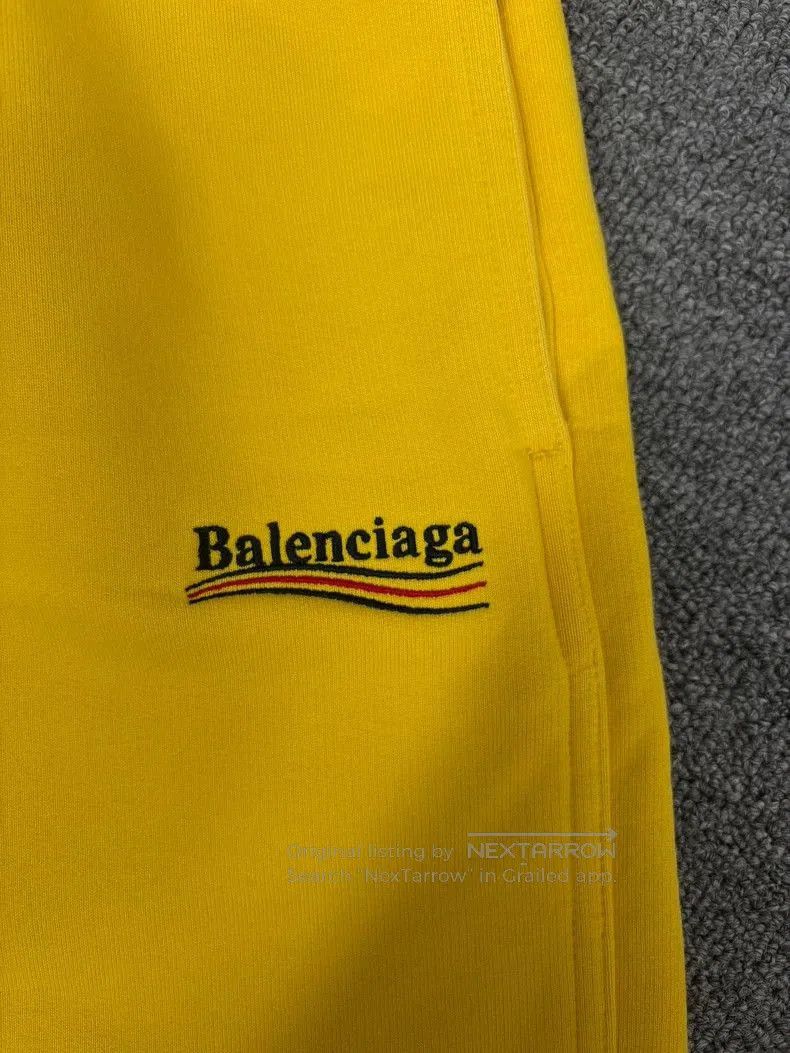 Balenciaga Balenciaga Yellow Embroidered Coke Shorts. Size US 38 / EU 54 - 3 Thumbnail