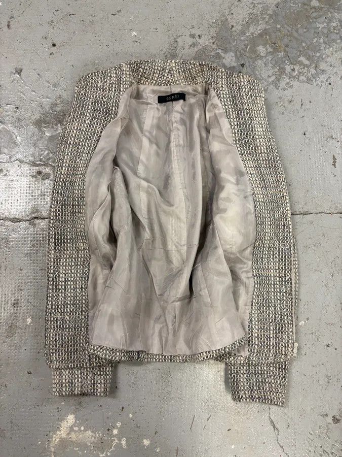 Gucci 2000s Gucci Grey Tweed Jacket Size S / US 4 / IT 40 - 5 Thumbnail