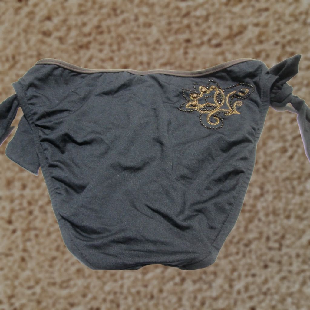 Mossimo Mossimo Womens Bottom Hipster Beaded Tie Side Bikini Black S Size 28" / US 6 / IT 42 - 1 Thumbnail